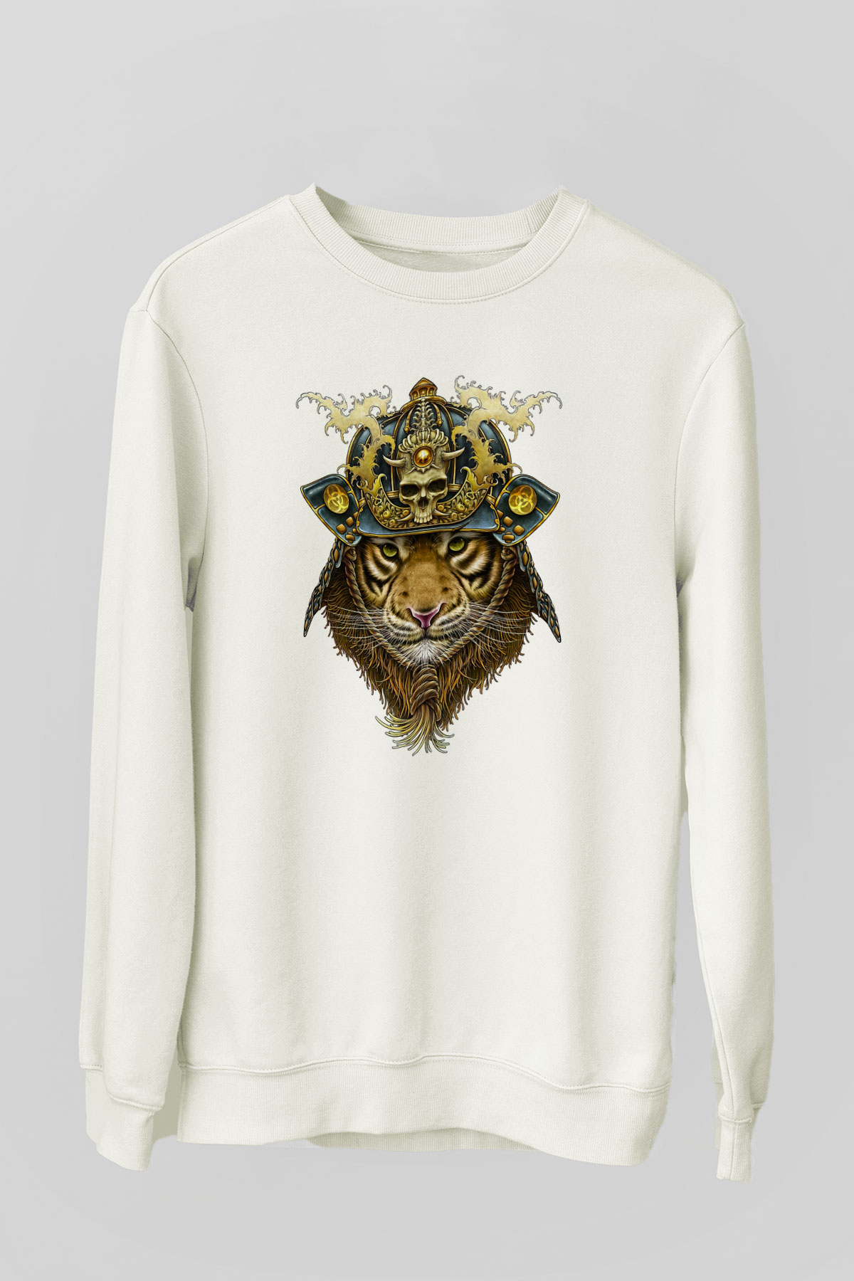 Kaplan Beyaz Unisex Sweatshirt