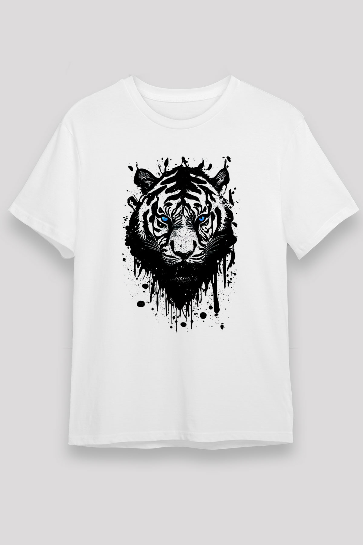 Kaplan Beyaz Unisex Tişört T-Shirt - TişörtFabrikası