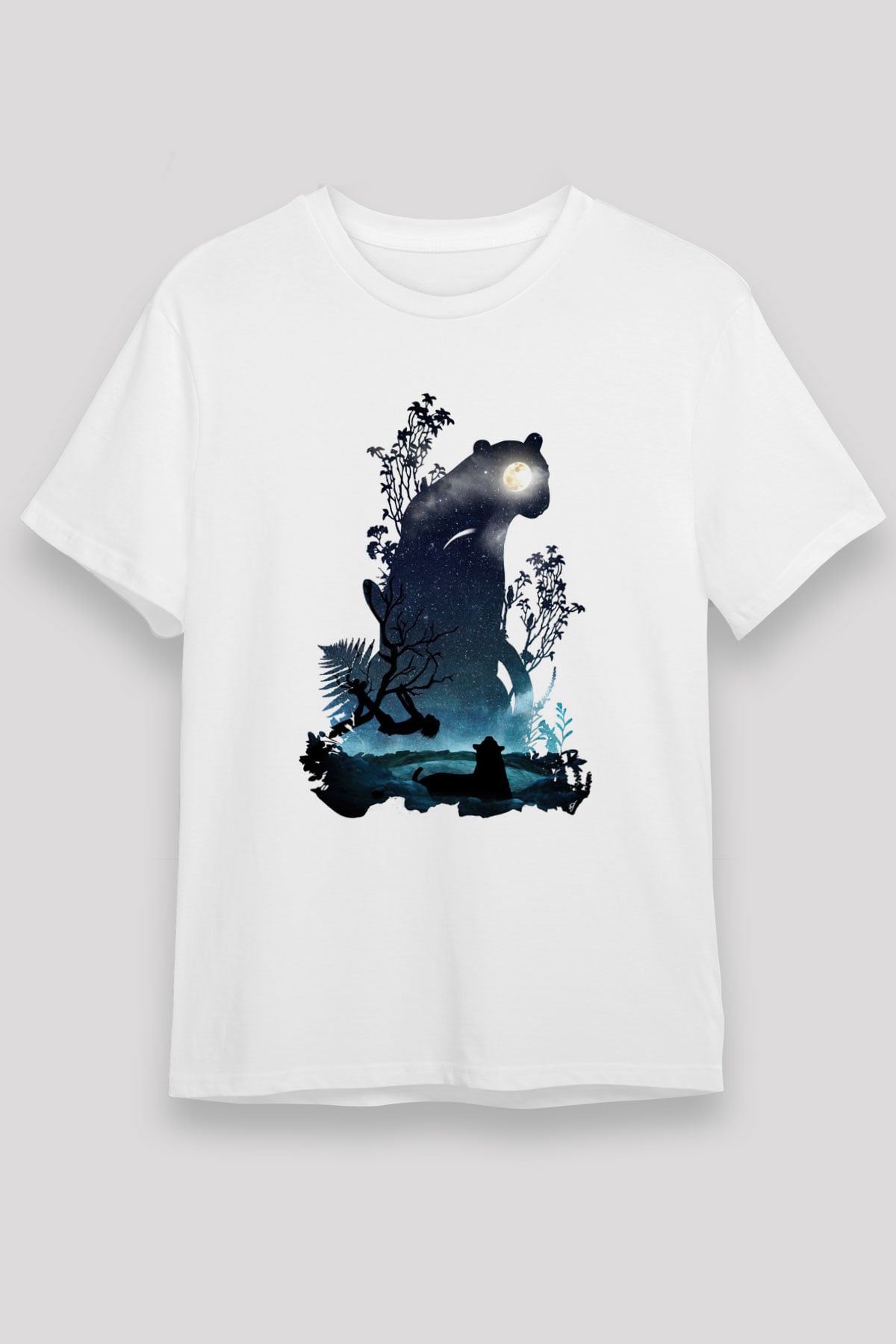 Kaplan Beyaz Unisex Tişört T-Shirt - TişörtFabrikası