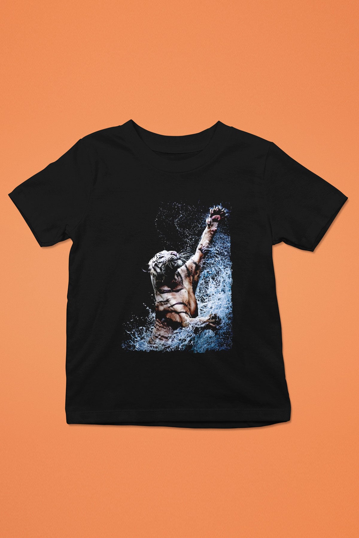 Kaplan Siyah Unisex Çocuk Tişört