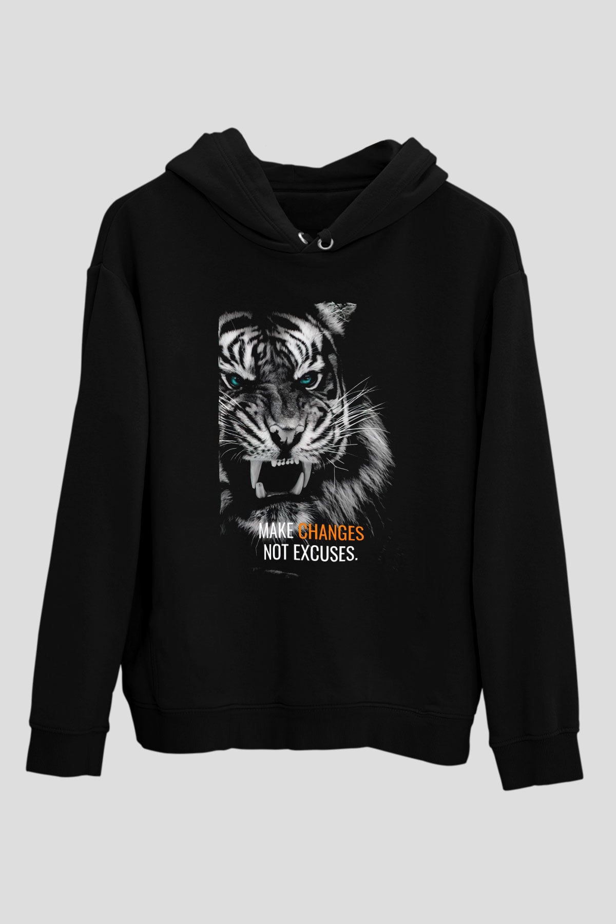 Kaplan Siyah Unisex Hoodie