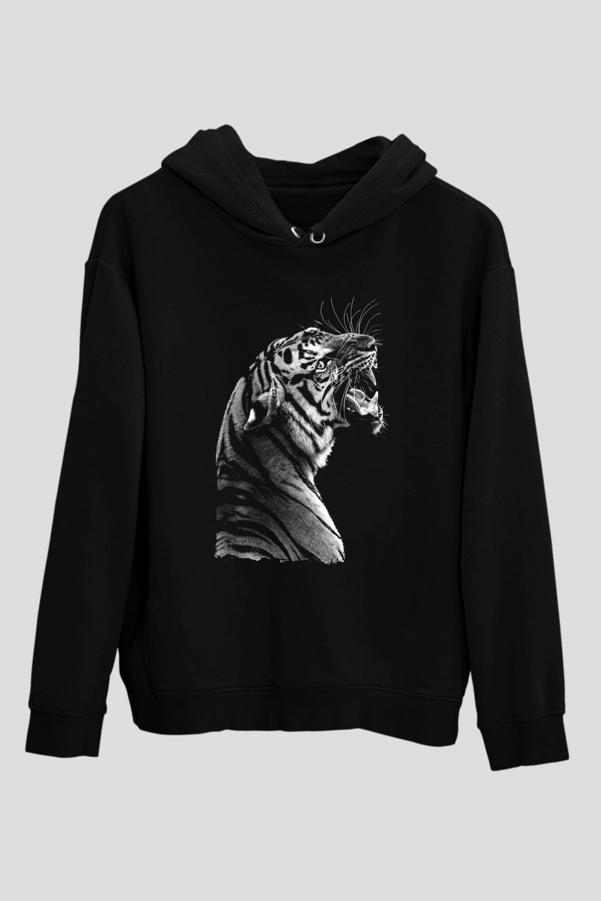 Kaplan Siyah Unisex Hoodie