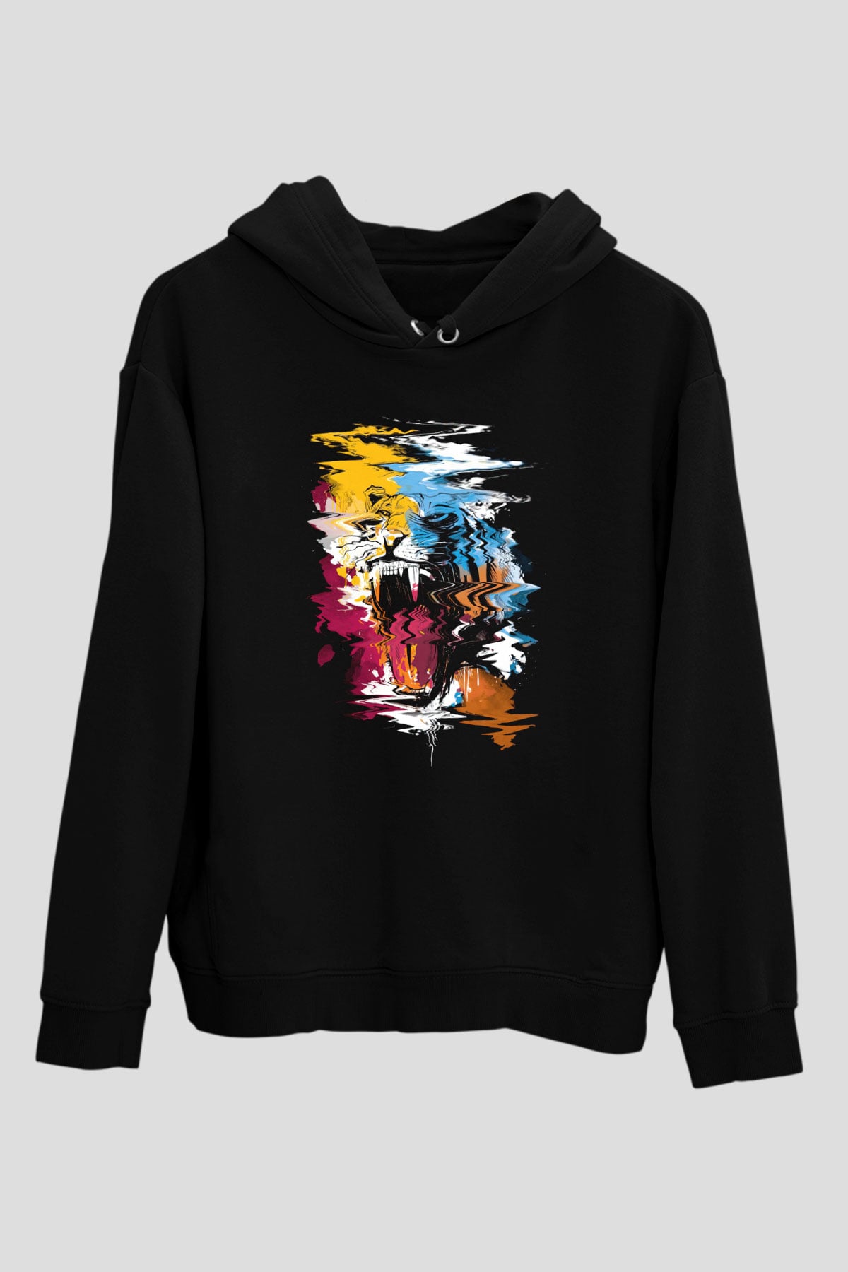Kaplan Siyah Unisex Hoodie
