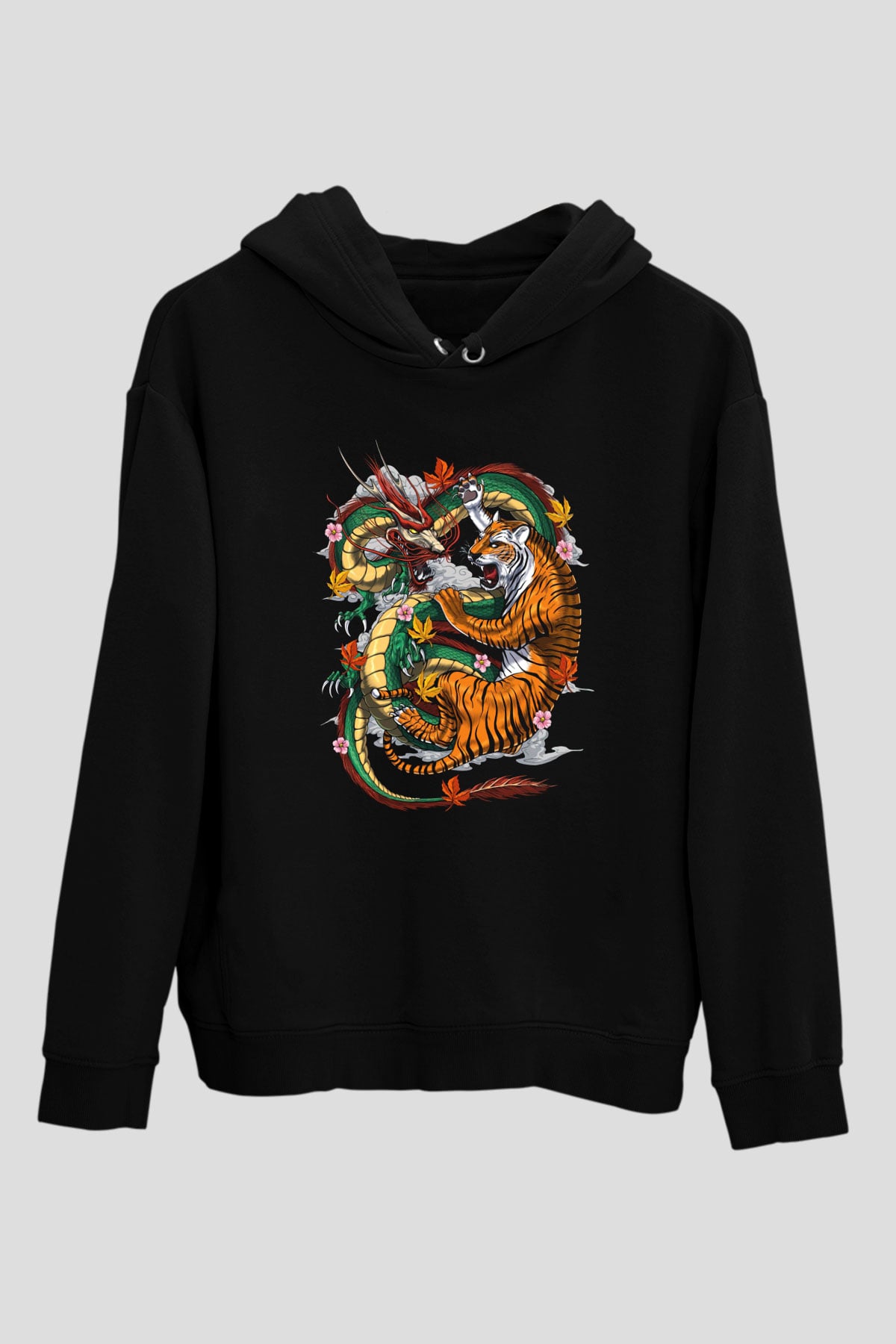 Kaplan Siyah Unisex Hoodie