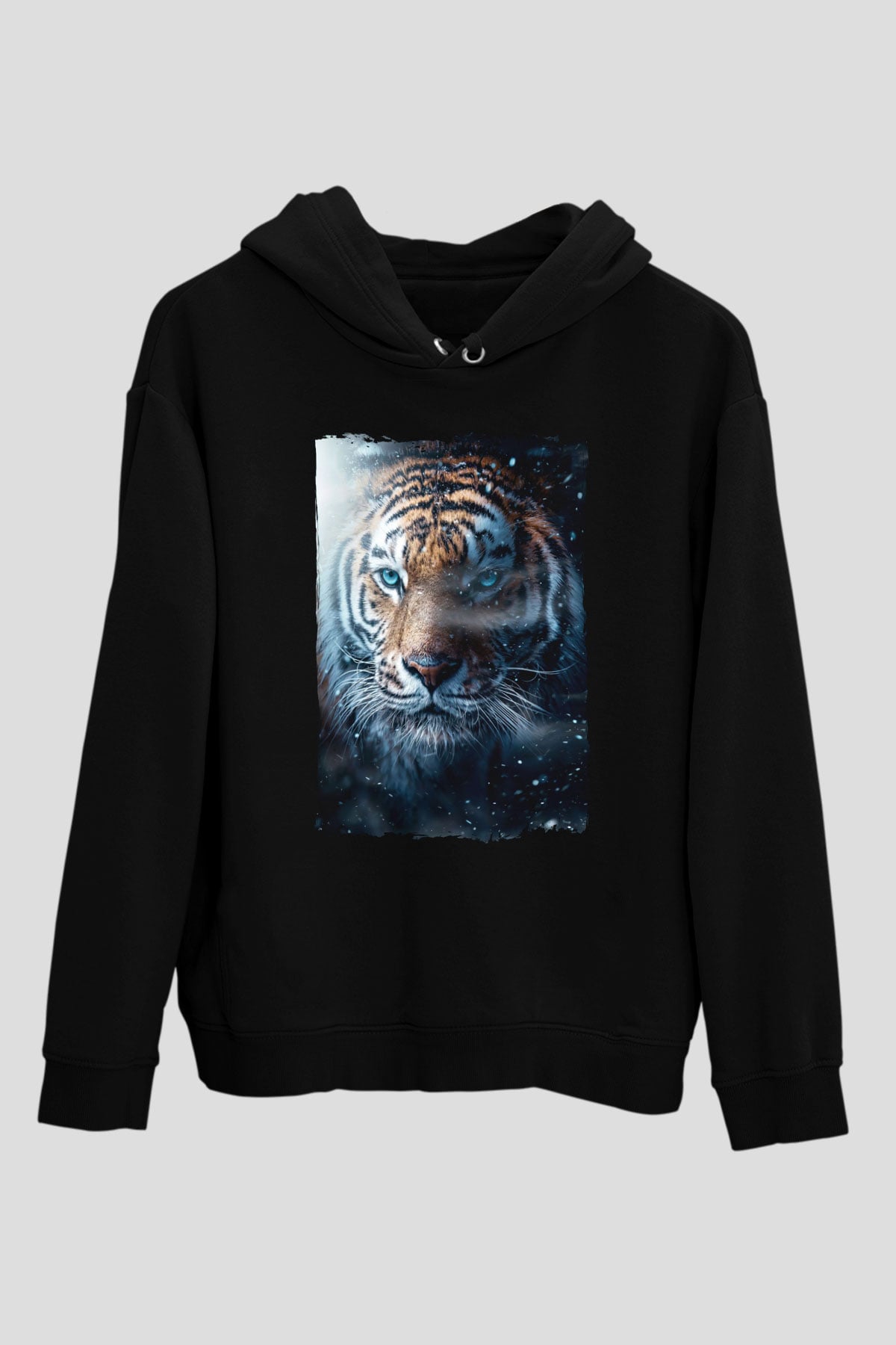 Kaplan Siyah Unisex Hoodie