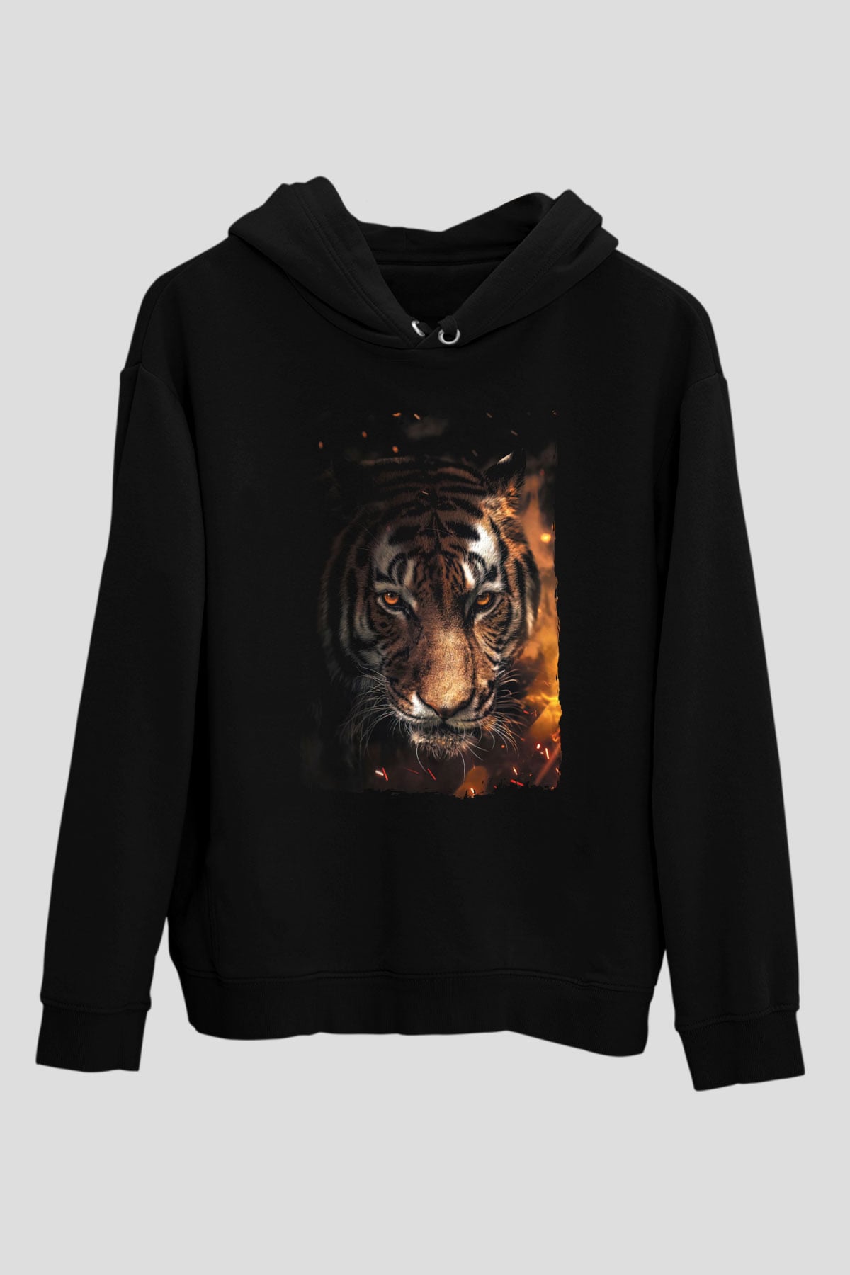 Kaplan Siyah Unisex Hoodie