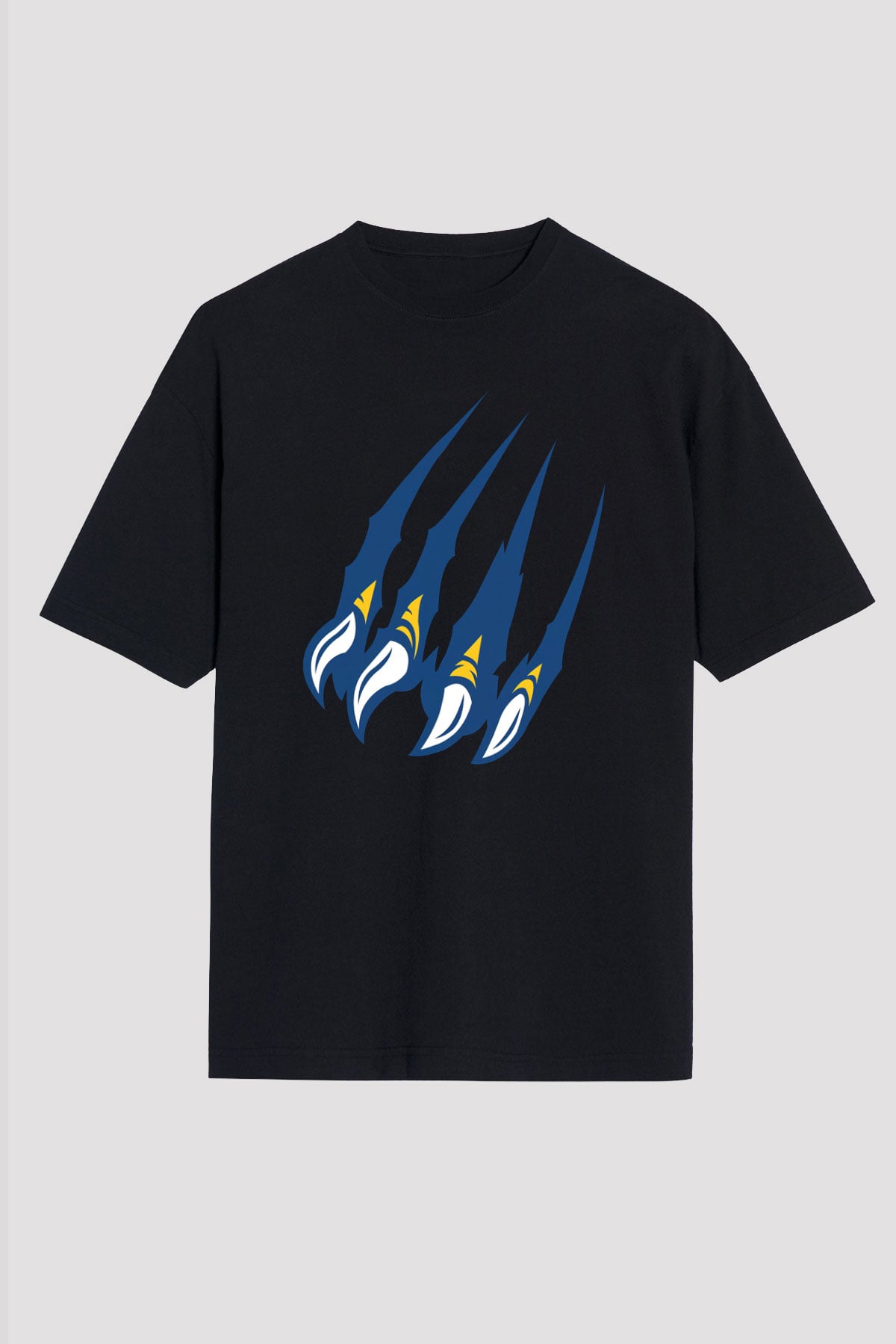 Kaplan Siyah Unisex Oversize Tişört T-Shirt