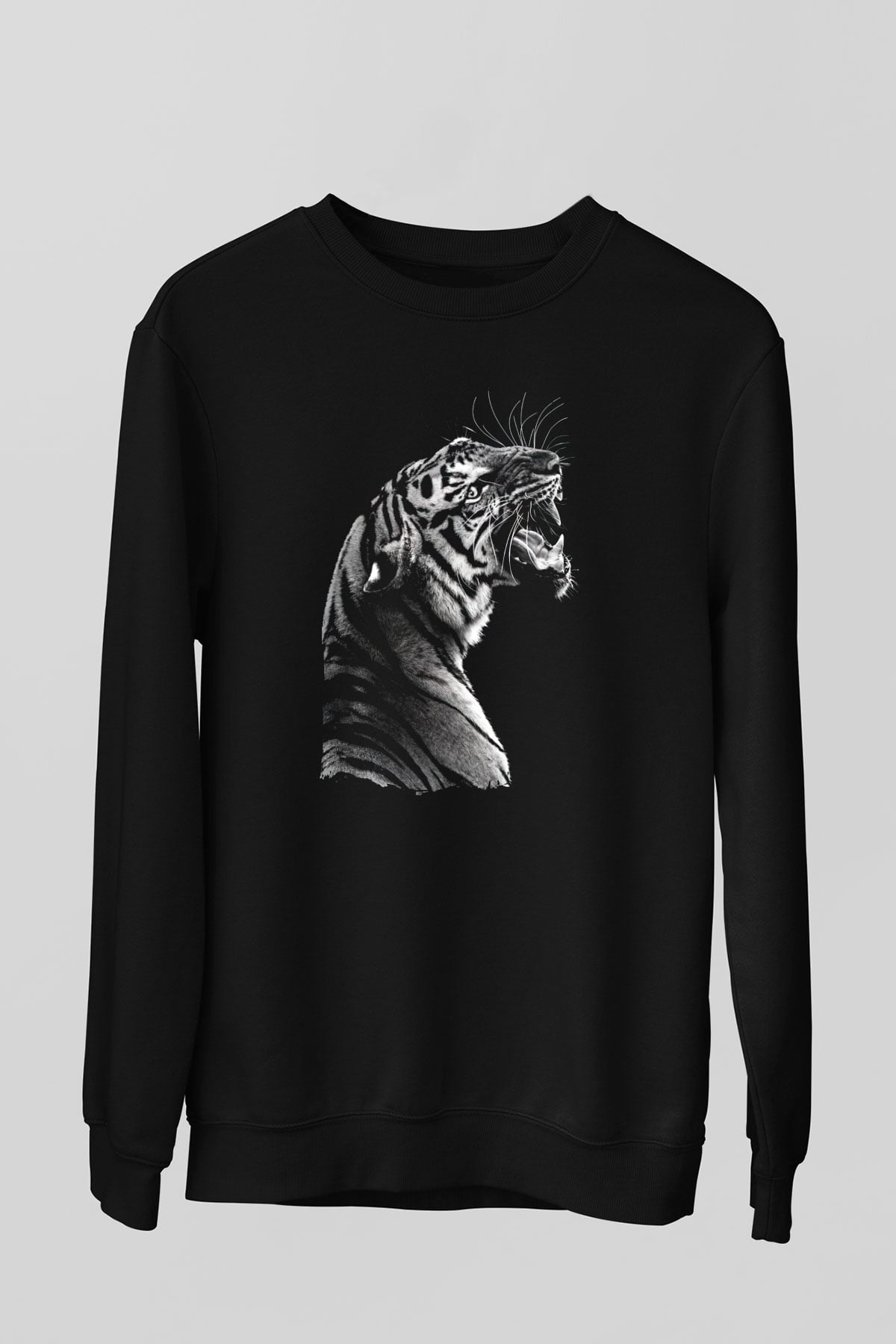 Kaplan Siyah Unisex Sweatshirt