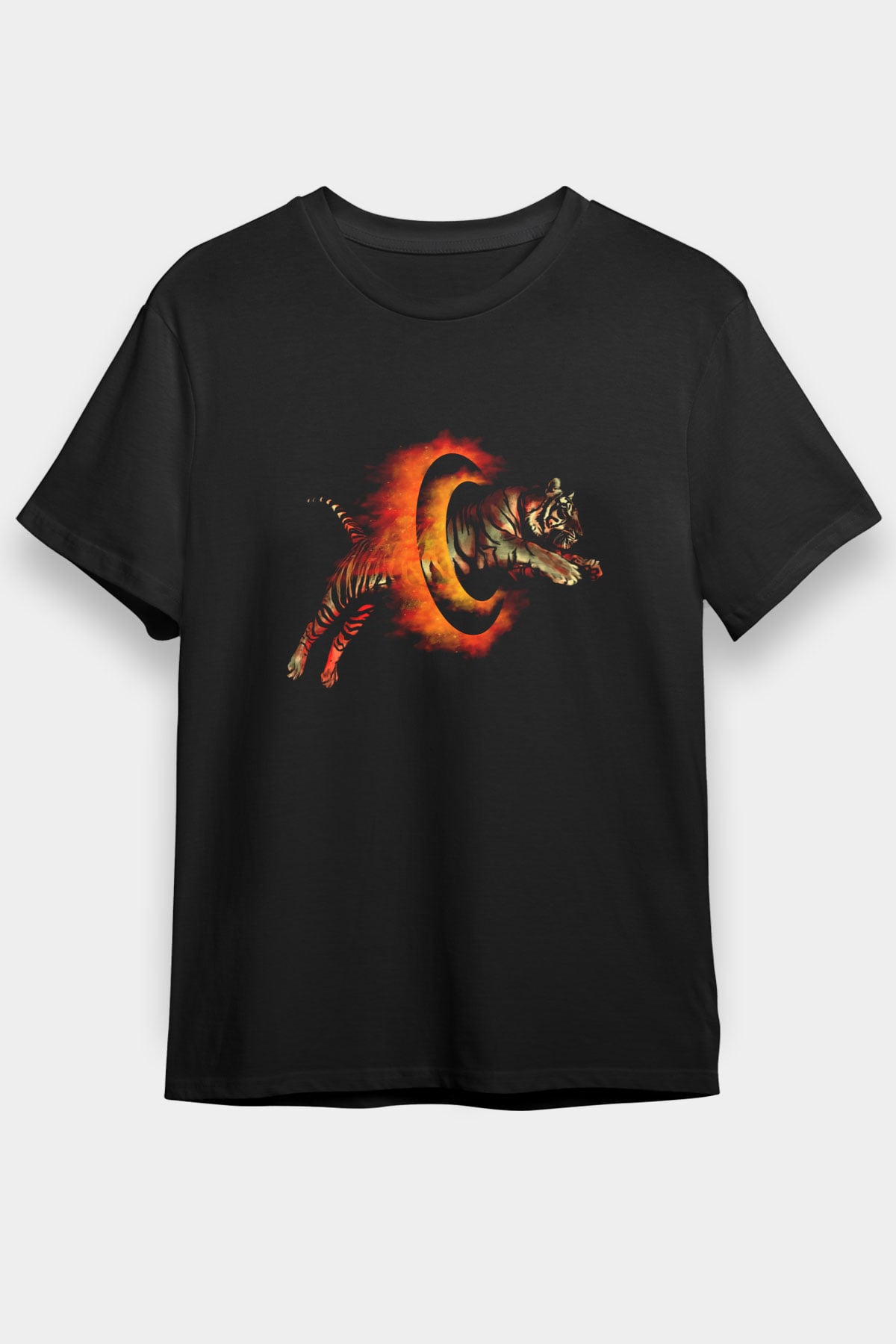 Kaplan Siyah Unisex Tişört T-Shirt - TişörtFabrikası