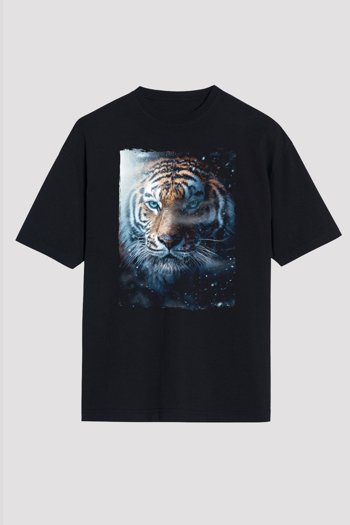 Kaplan Siyah Unisex Tişört T-Shirt - TişörtFabrikası
