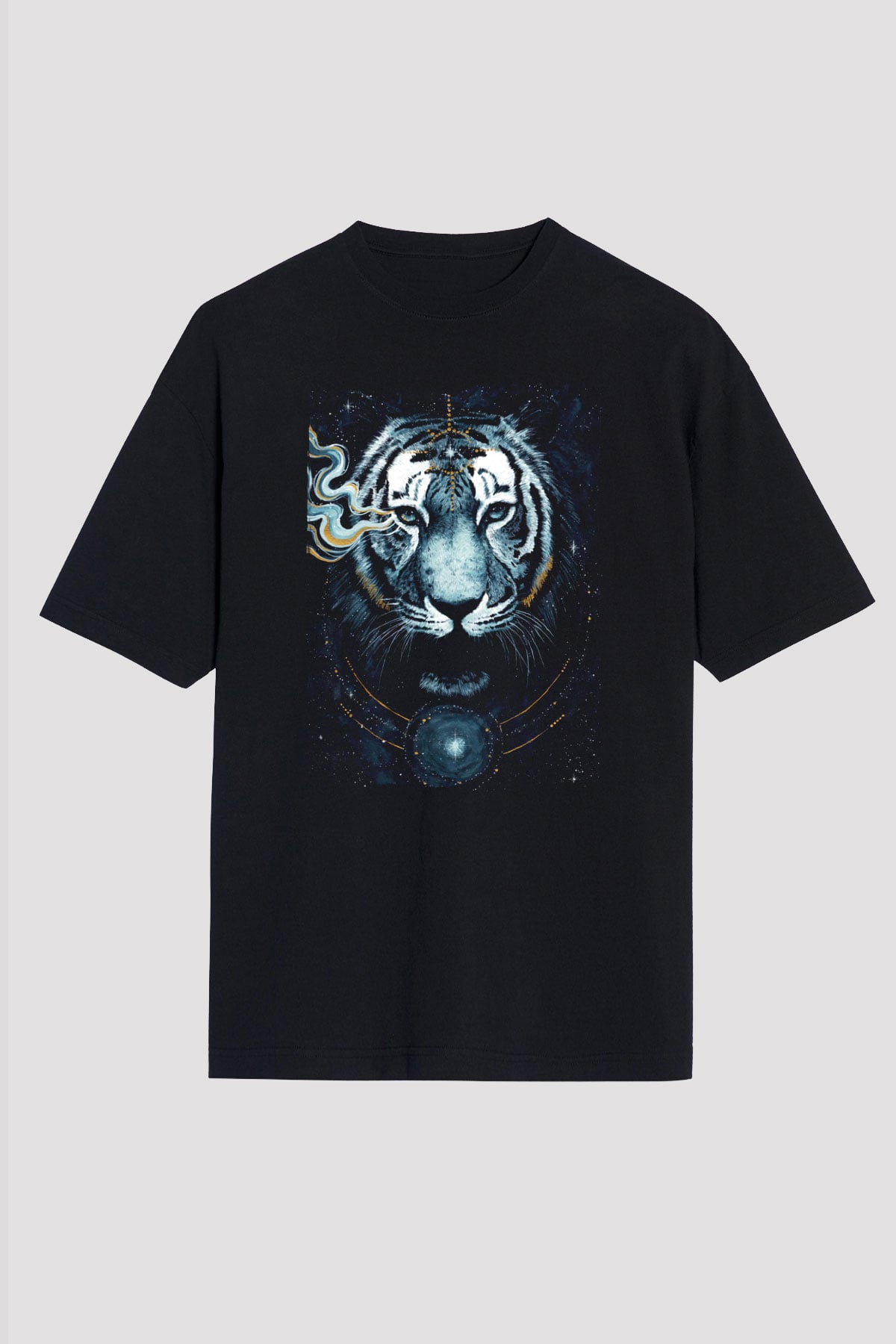 Kaplan Siyah Unisex Tişört T-Shirt - TişörtFabrikası