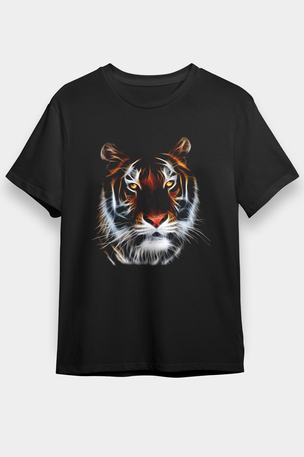 Kaplan Siyah Unisex Tişört T-Shirt - TişörtFabrikası