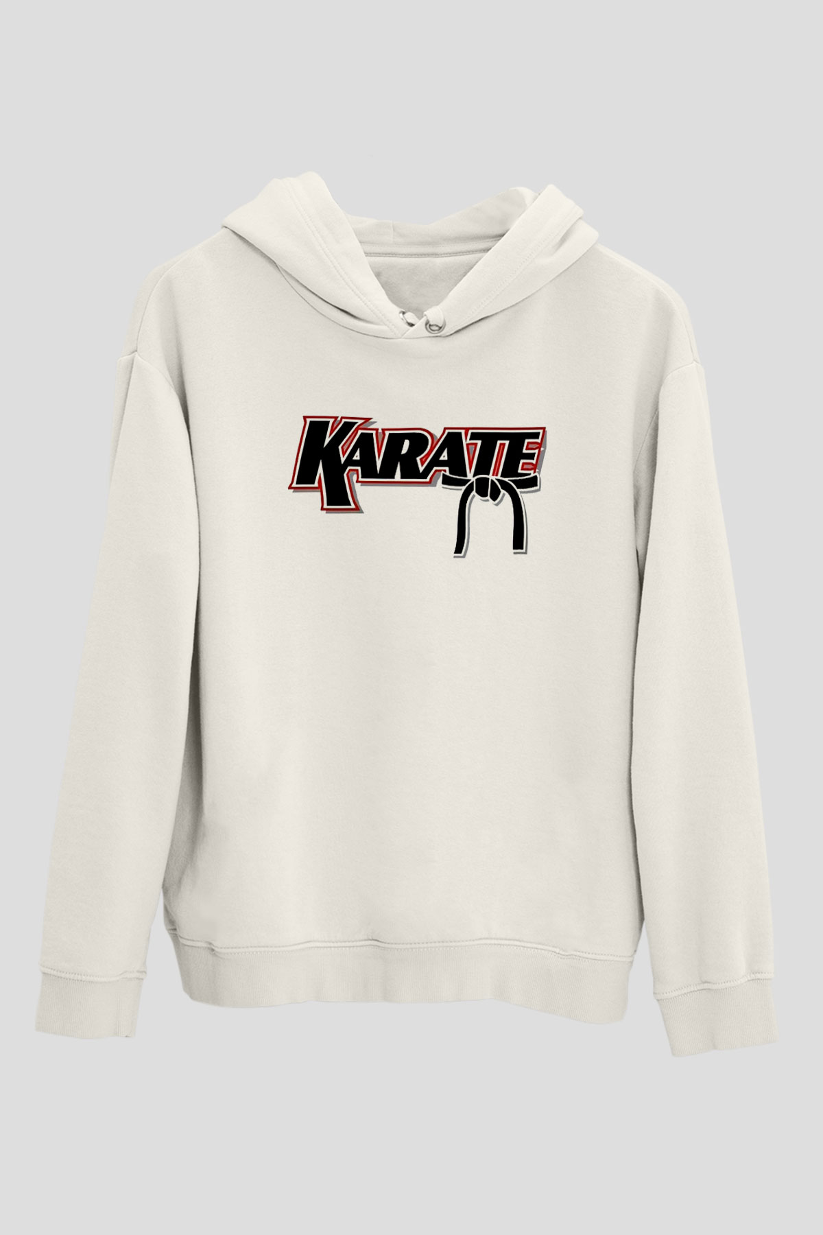 Karate Beyaz Unisex Hoodie