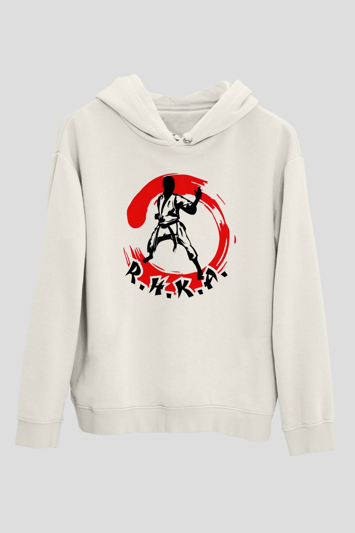 Karate Beyaz Unisex Hoodie