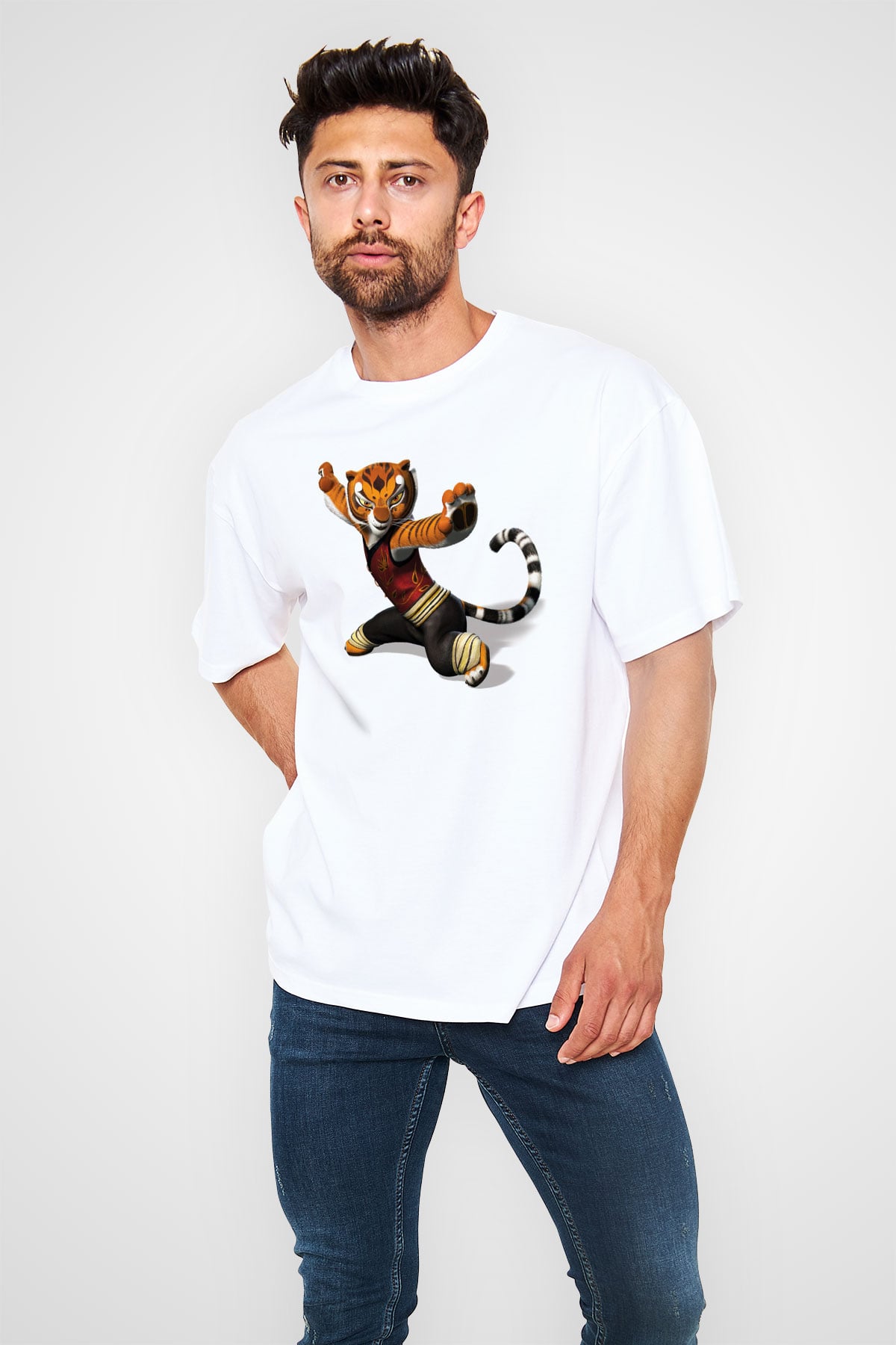 Karate Beyaz Unisex Oversize Tişört T-Shirt