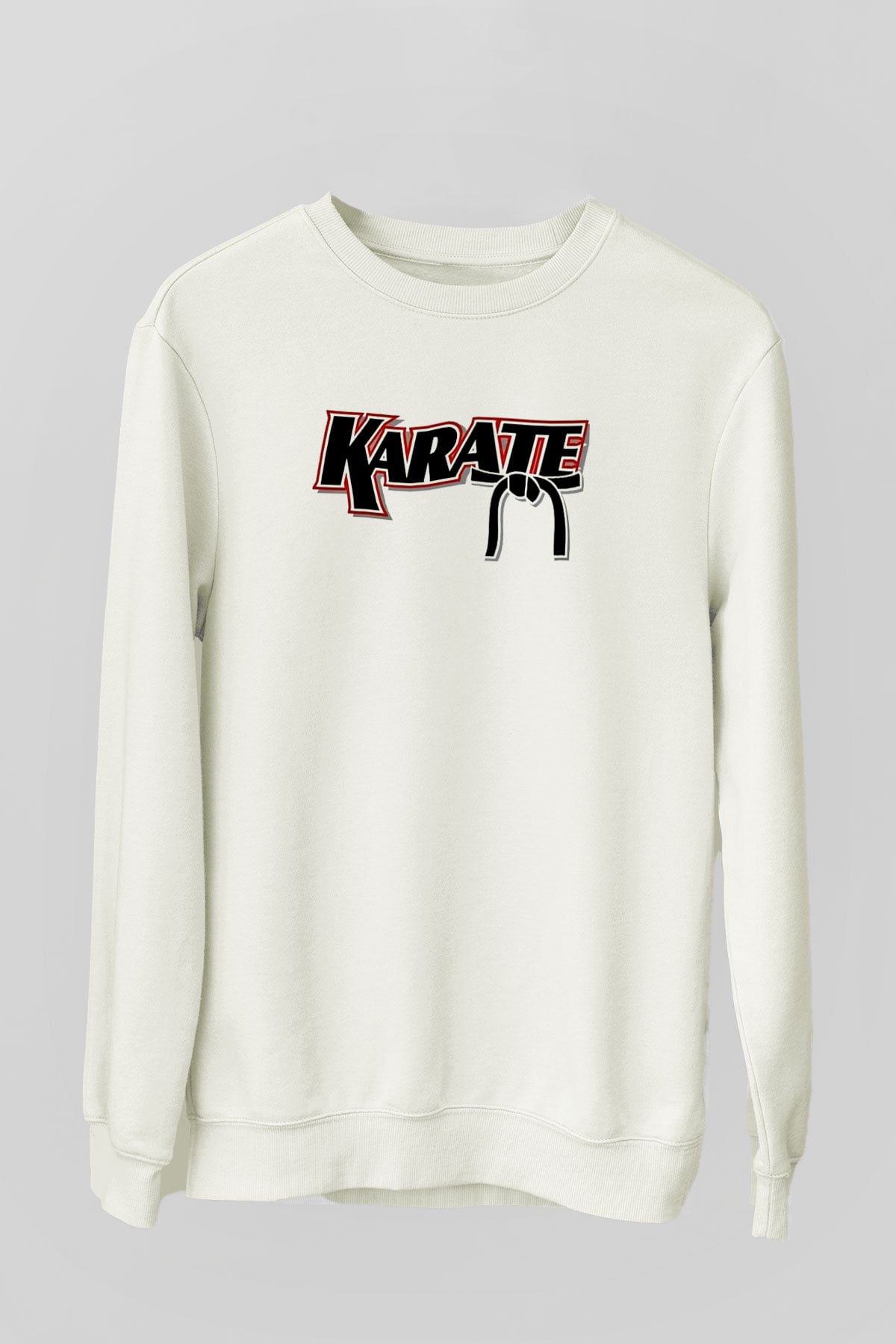 Karate Beyaz Unisex Sweatshirt