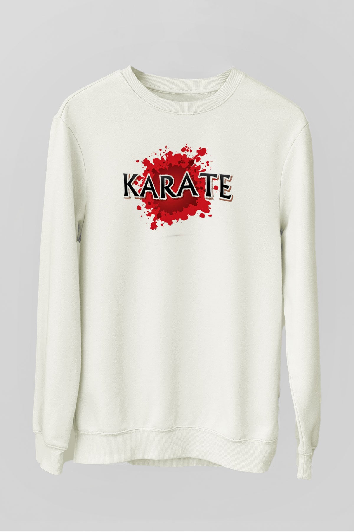 Karate Beyaz Unisex Sweatshirt