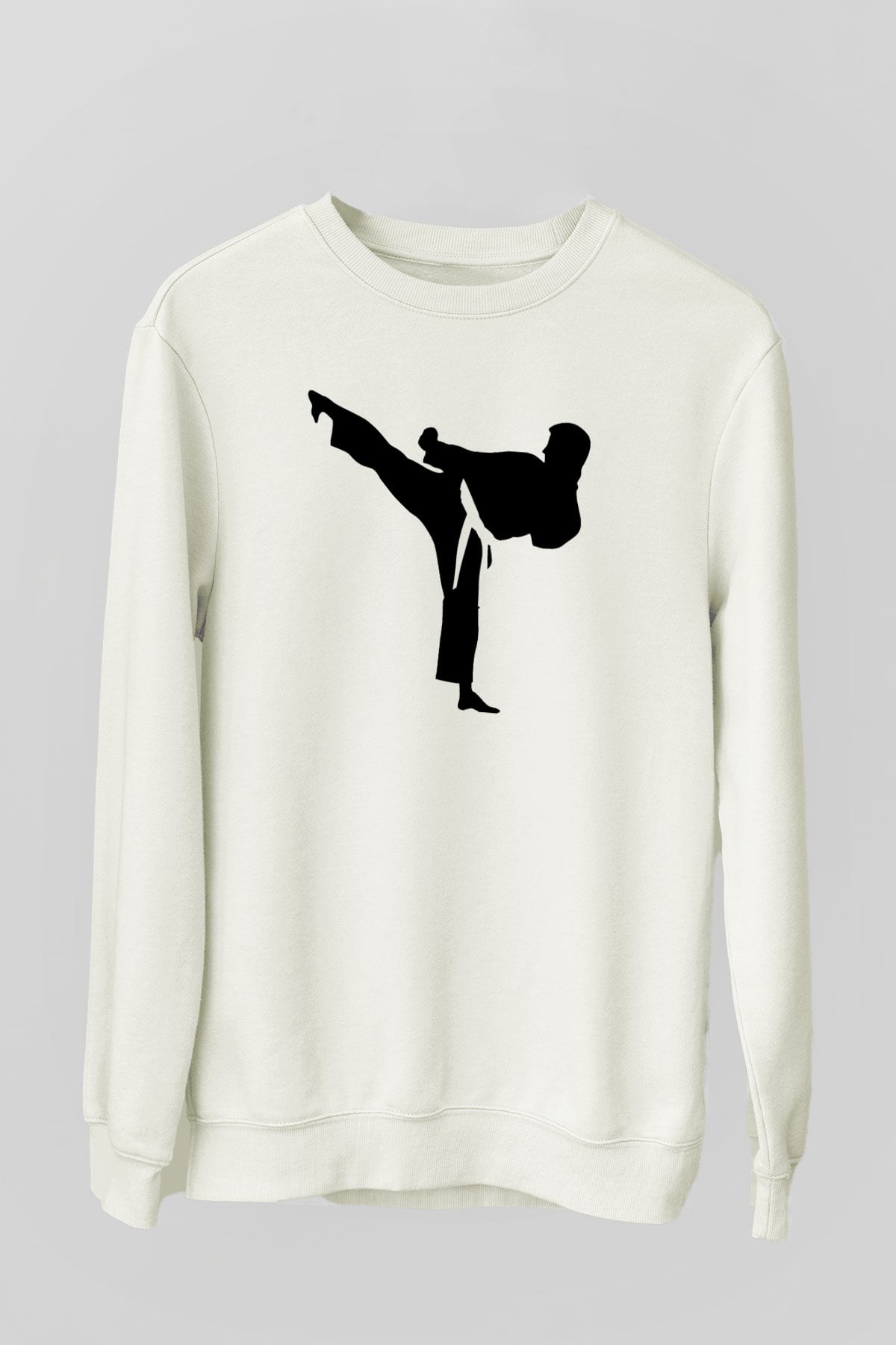 Karate Beyaz Unisex Sweatshirt