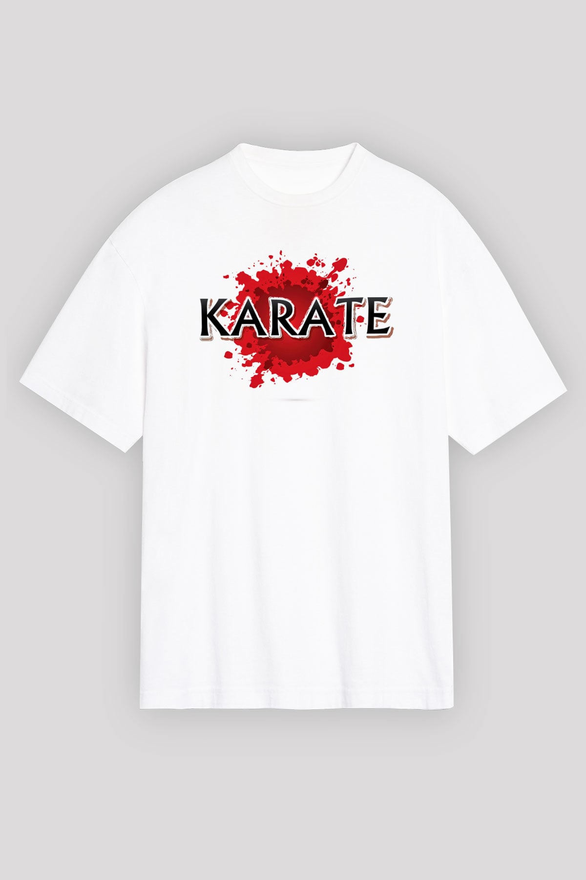 Karate Beyaz Unisex Tişört T-Shirt - TişörtFabrikası