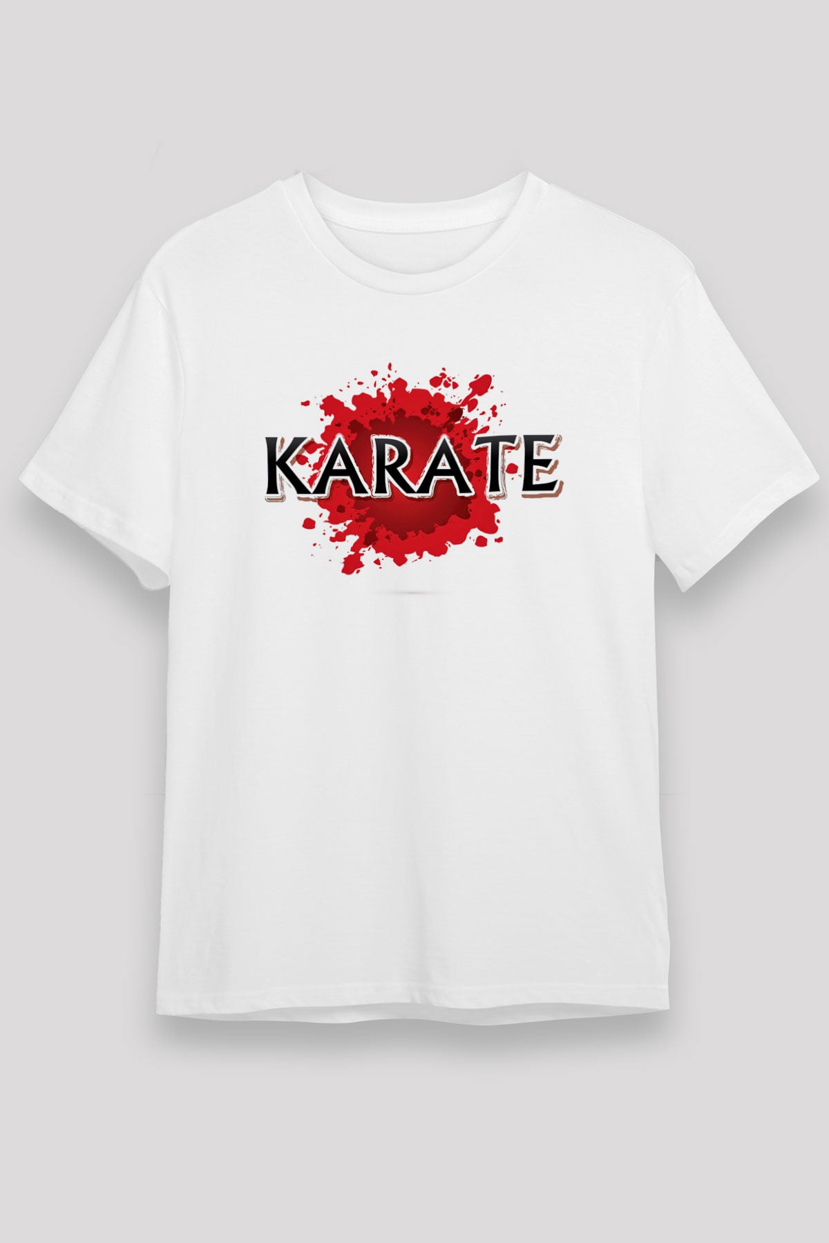 Karate Beyaz Unisex Tişört T-Shirt - TişörtFabrikası