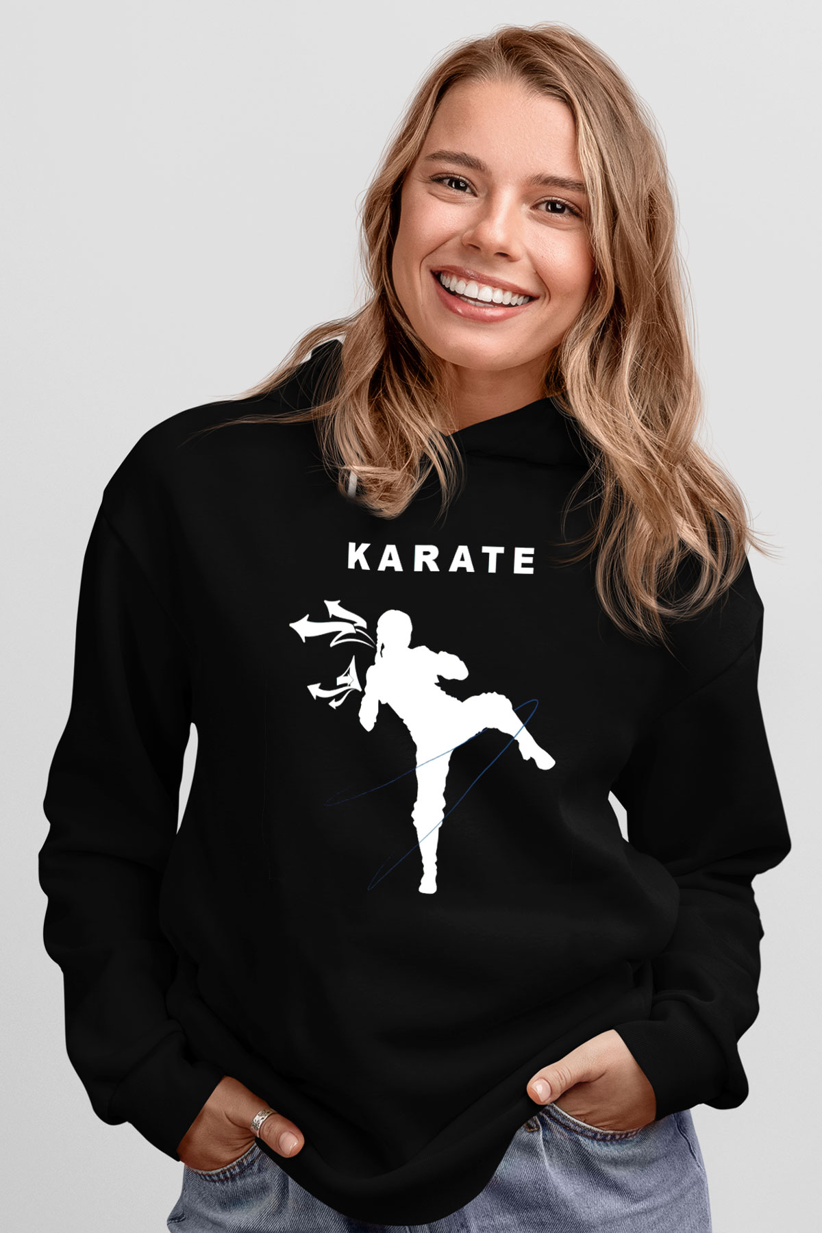 Karate Siyah Unisex Hoodie
