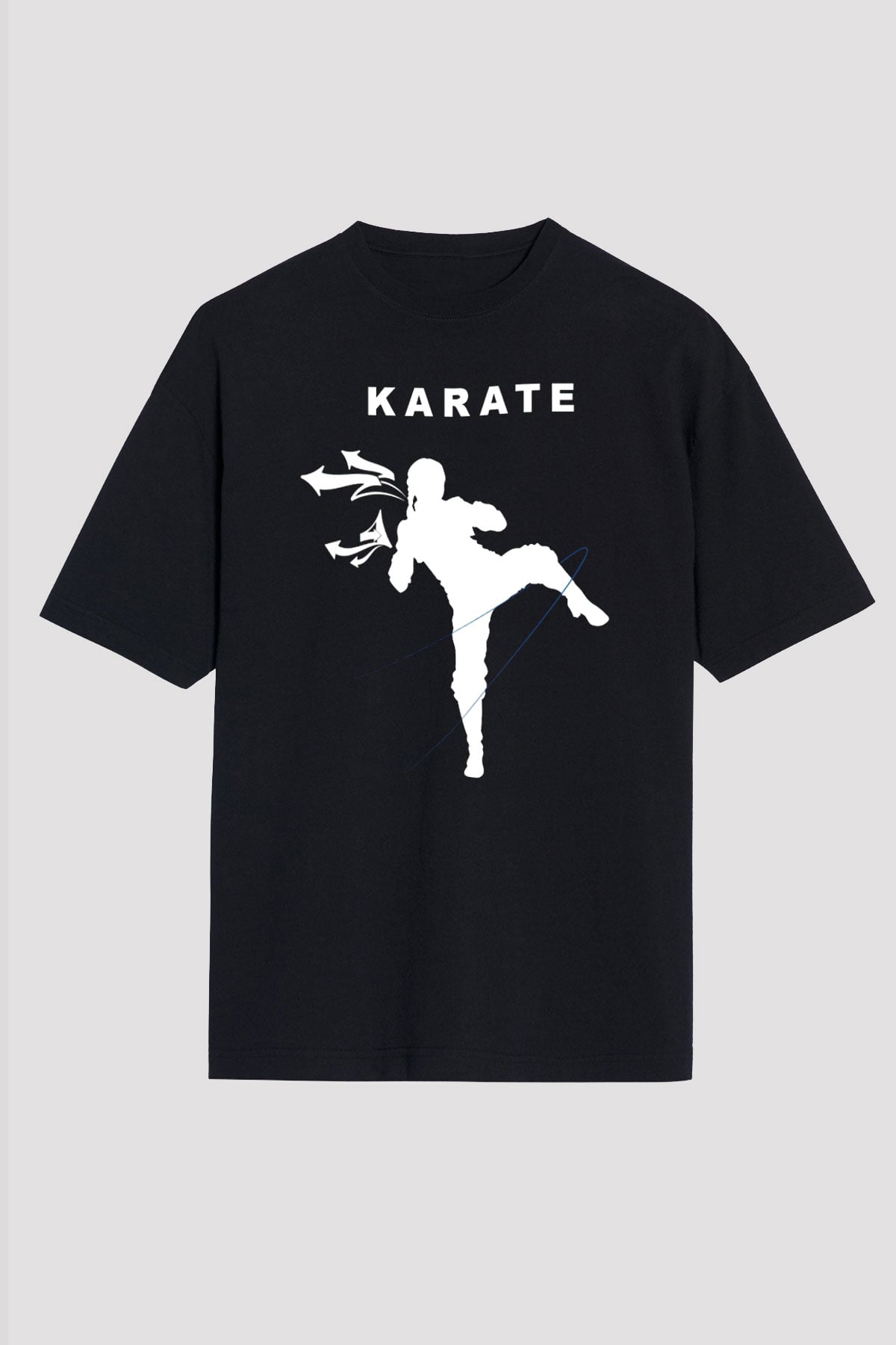 Karate Siyah Unisex Oversize Tişört T-Shirt