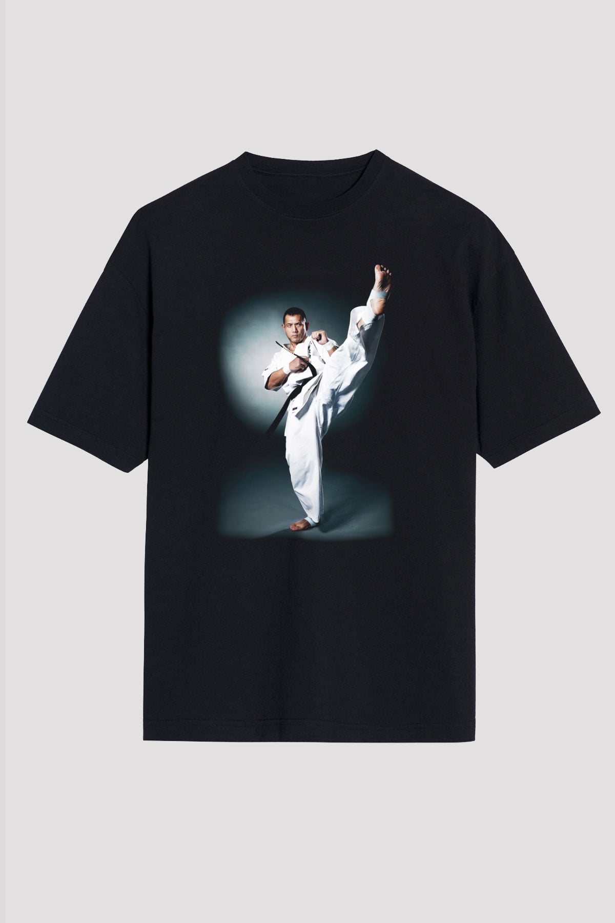 Karate Siyah Unisex Oversize Tişört T-Shirt