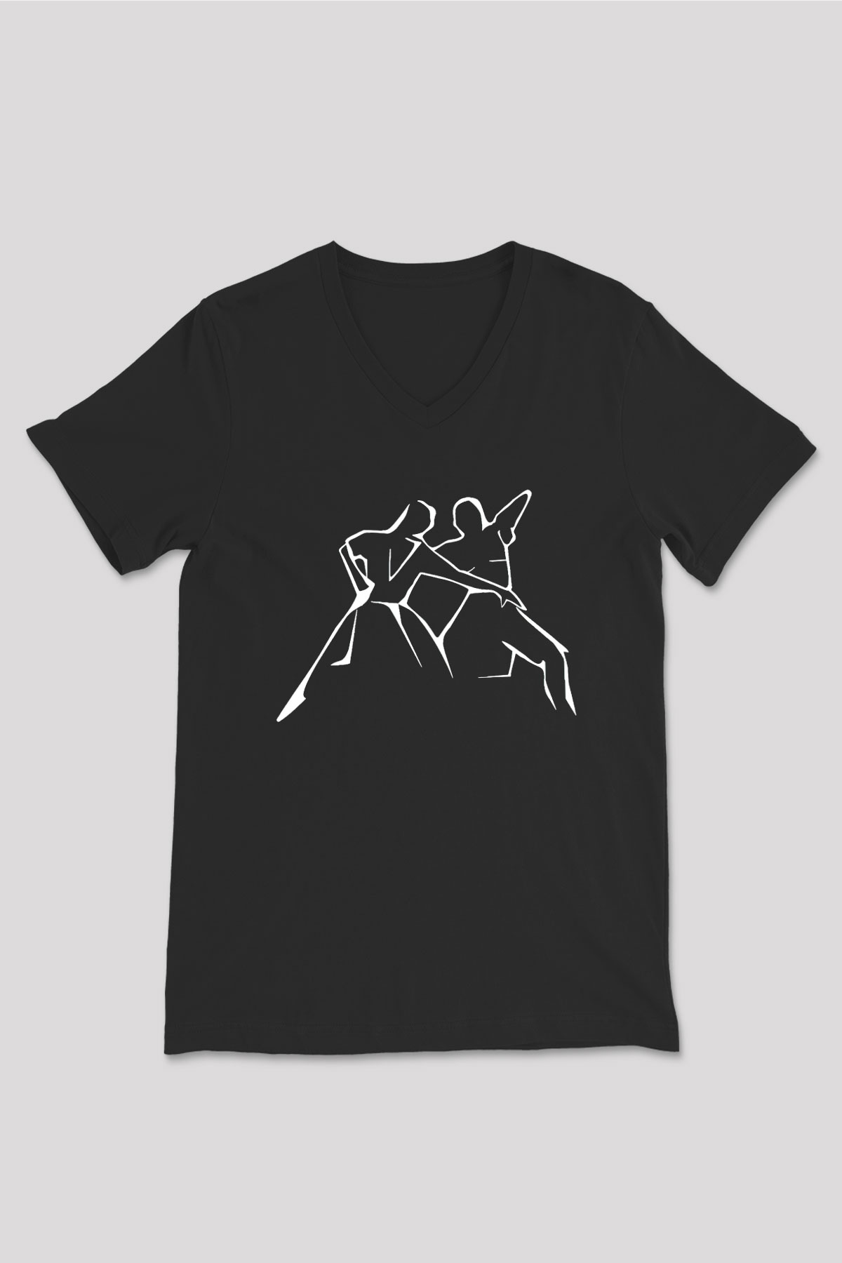 Karate Siyah Unisex V Yaka Tişört