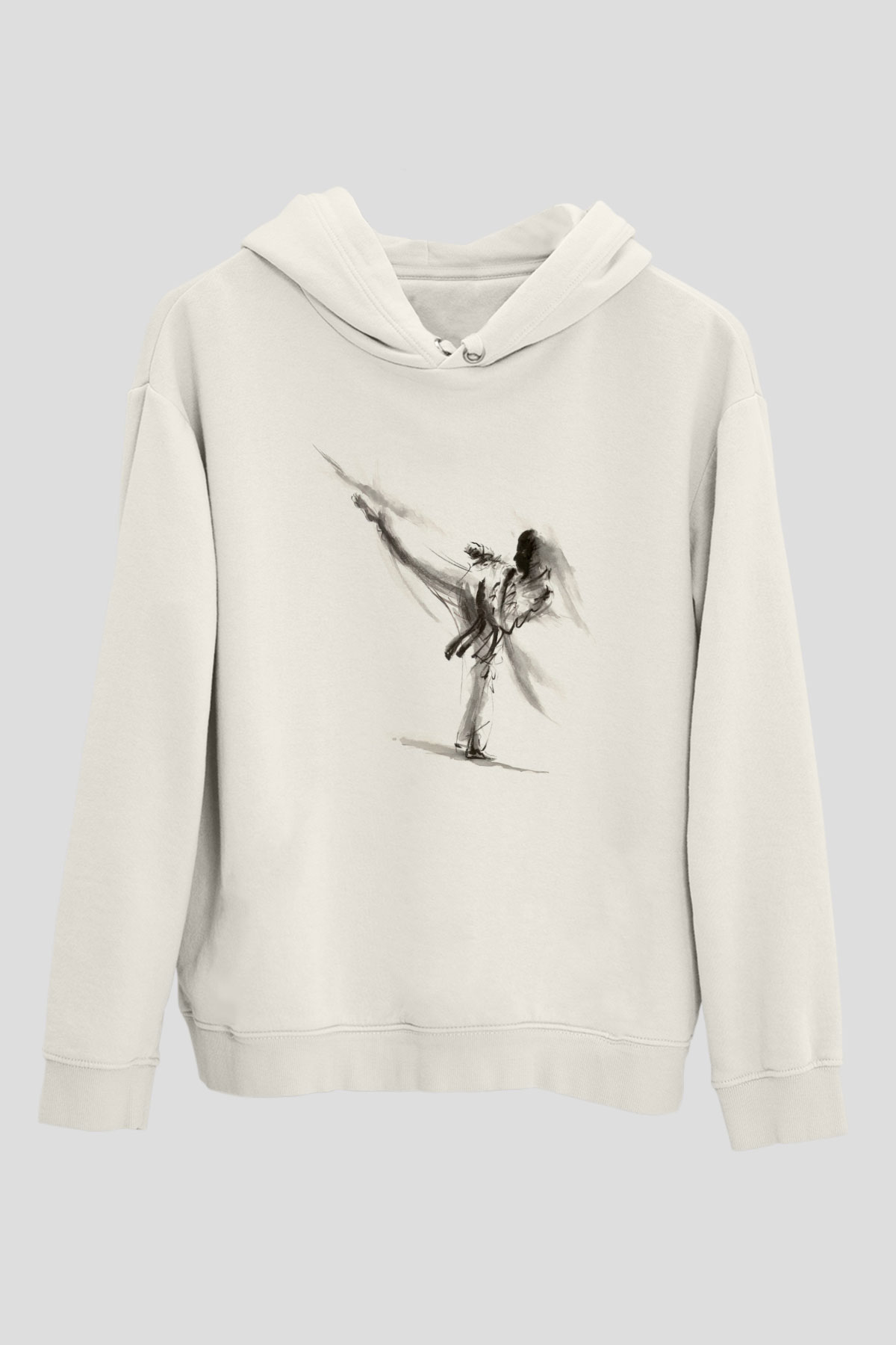 Karate Temalı Beyaz  Unisex Hoodie