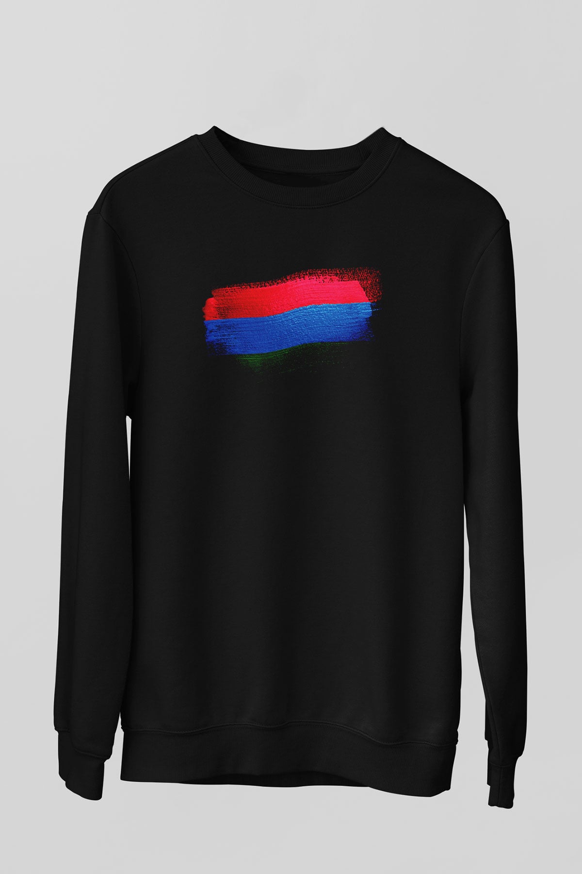 Karelya Cumhuriyeti - Karelia Bayrağı Baskılı Unisex Siyah Sweatshirt