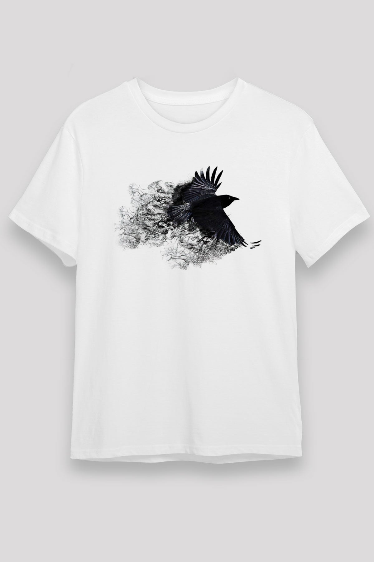 Karga Unisex Baskılı Beyaz Tişört - Tshirt