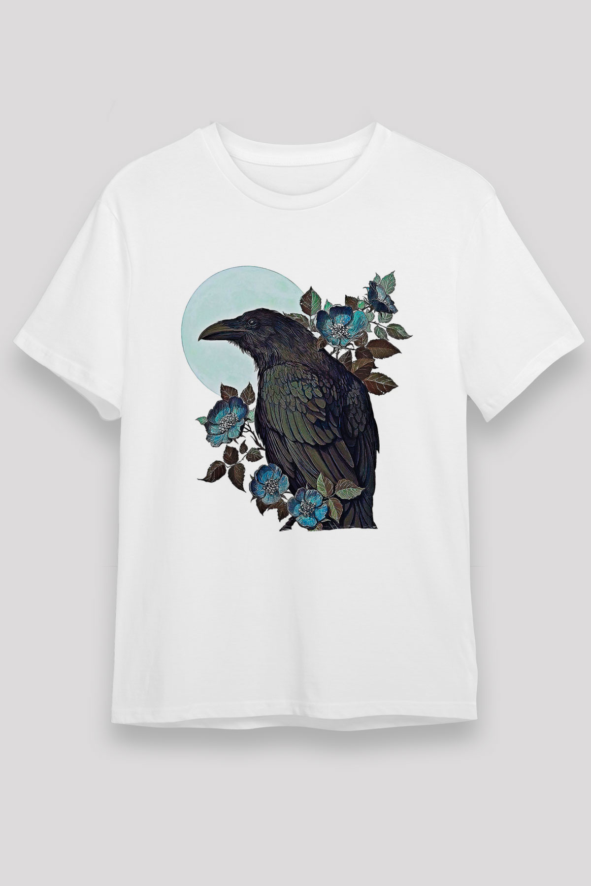 Karga Unisex Baskılı Beyaz Tişört - Tshirt