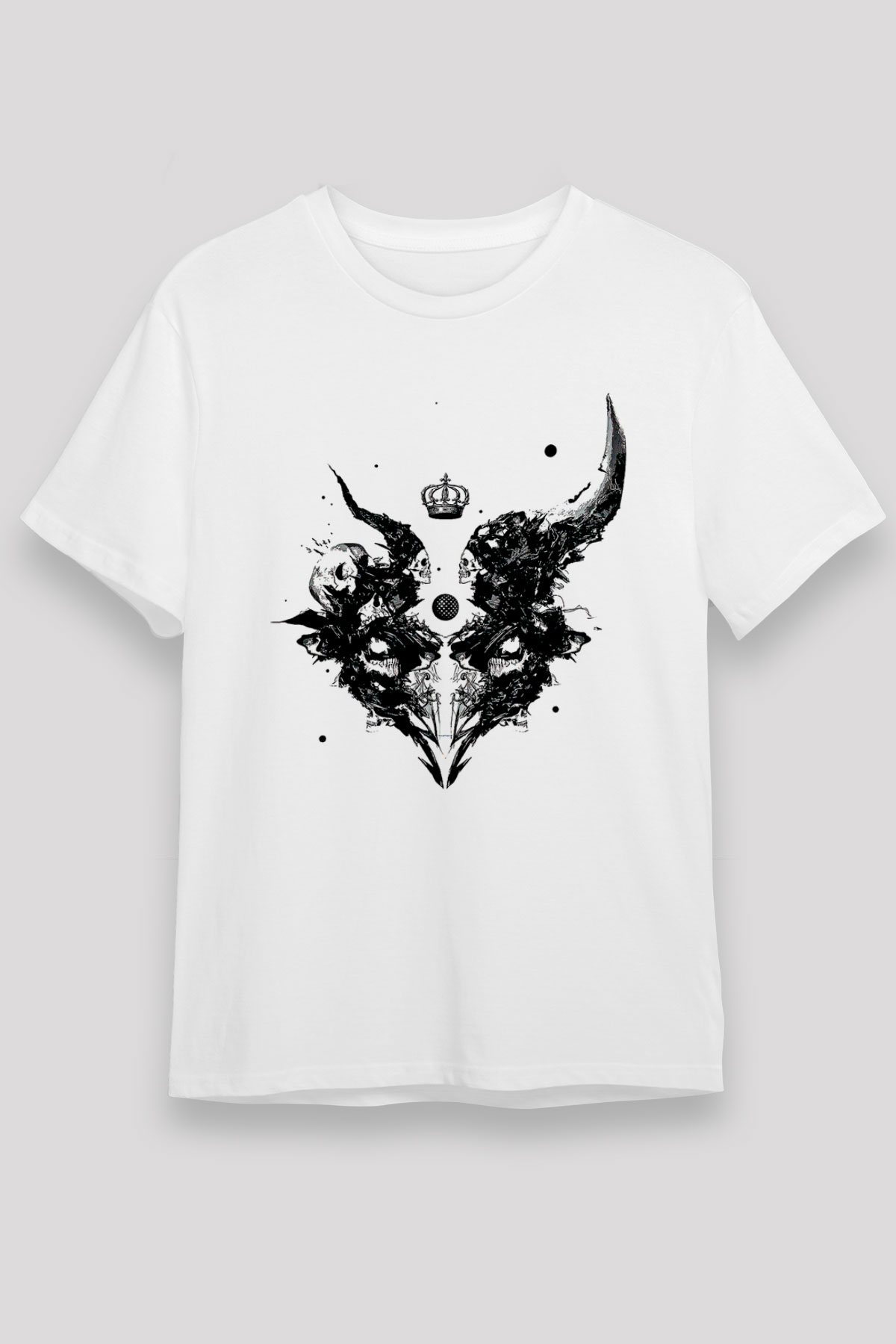 Karga Unisex Baskılı Beyaz Tişört - Tshirt
