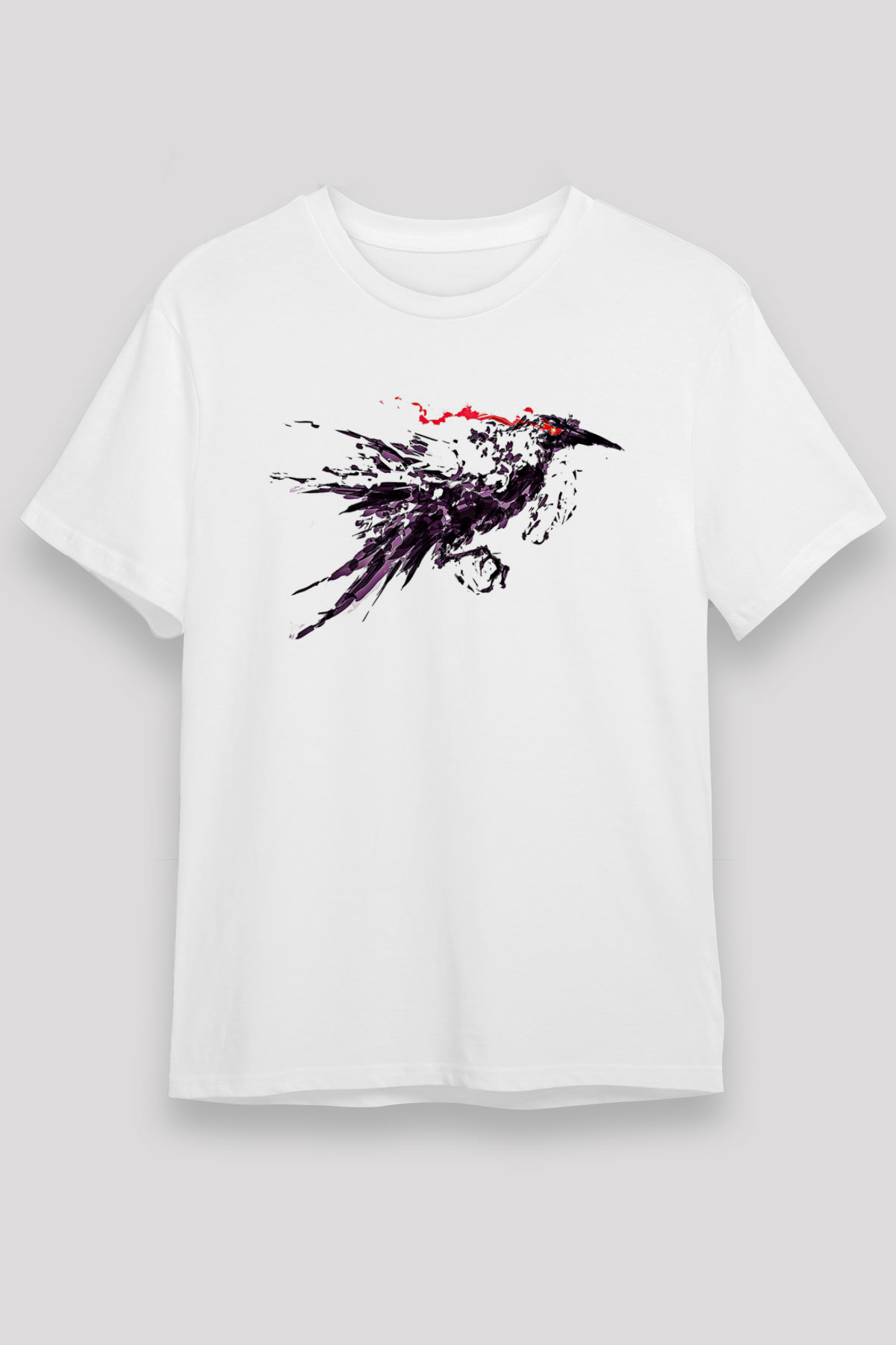 Karga Unisex Baskılı Beyaz Tişört - Tshirt