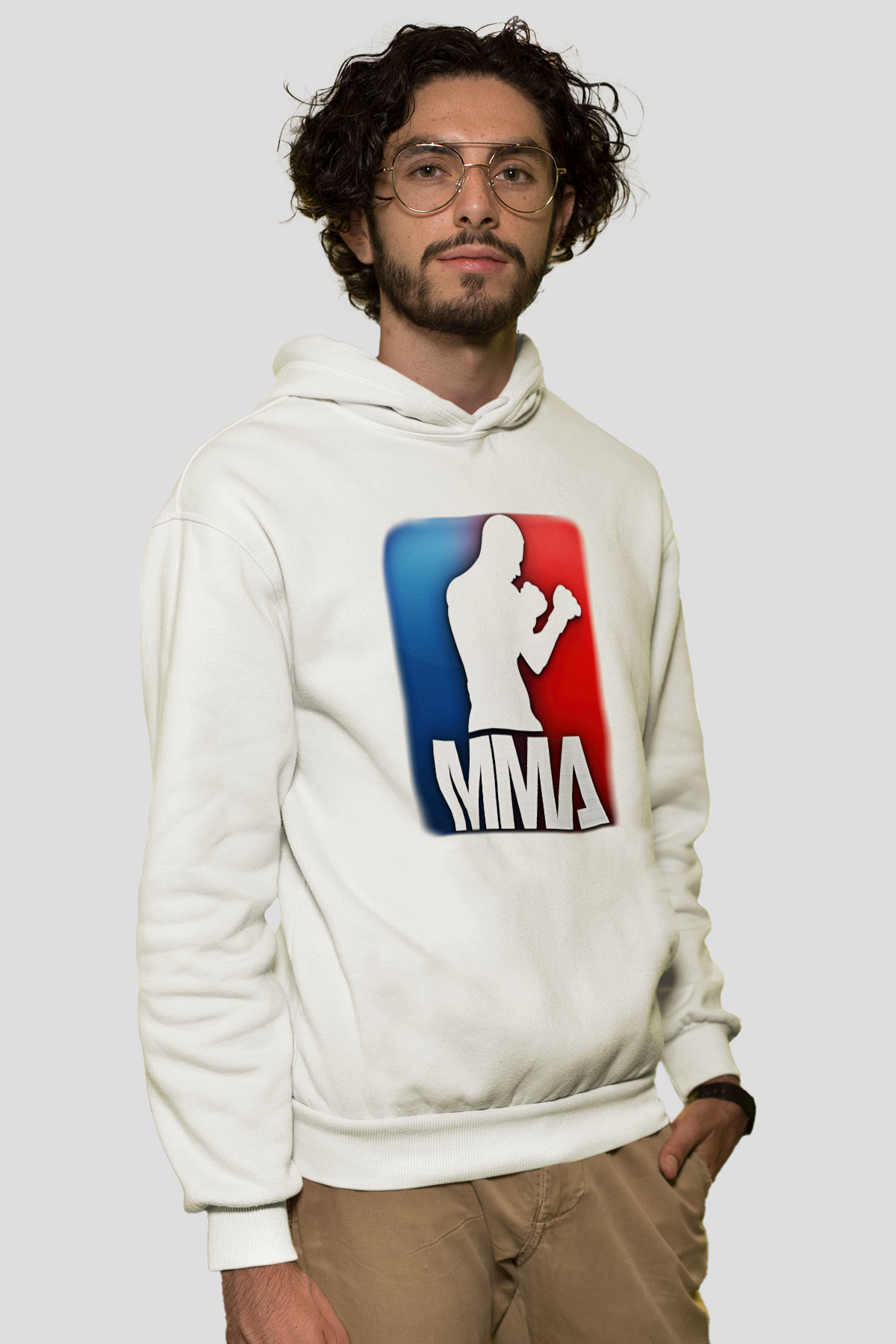 Karma dövüş sanatları Beyaz Unisex Hoodie