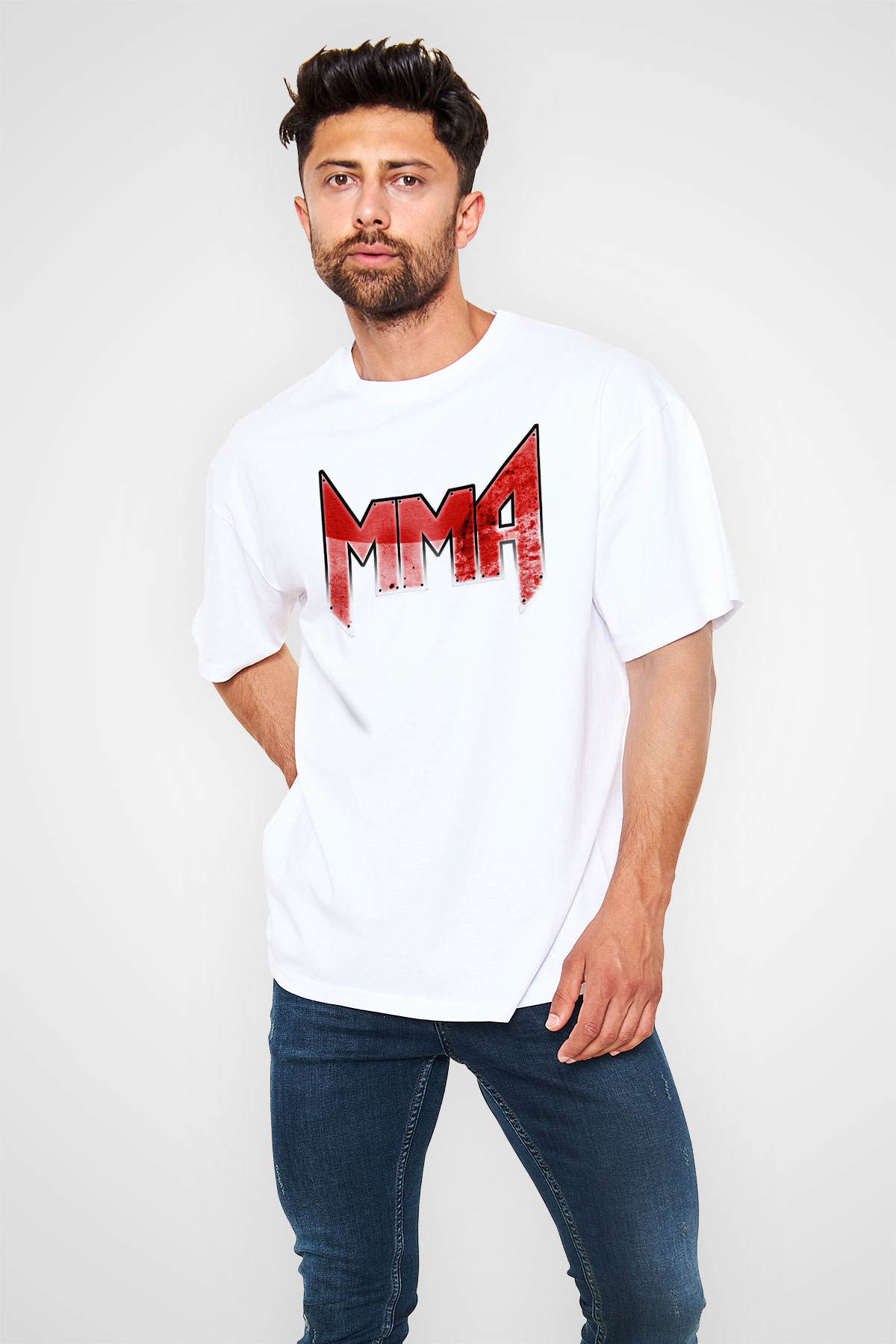Karma dövüş sanatları Beyaz Unisex Tişört T-Shirt - TişörtFabrikası