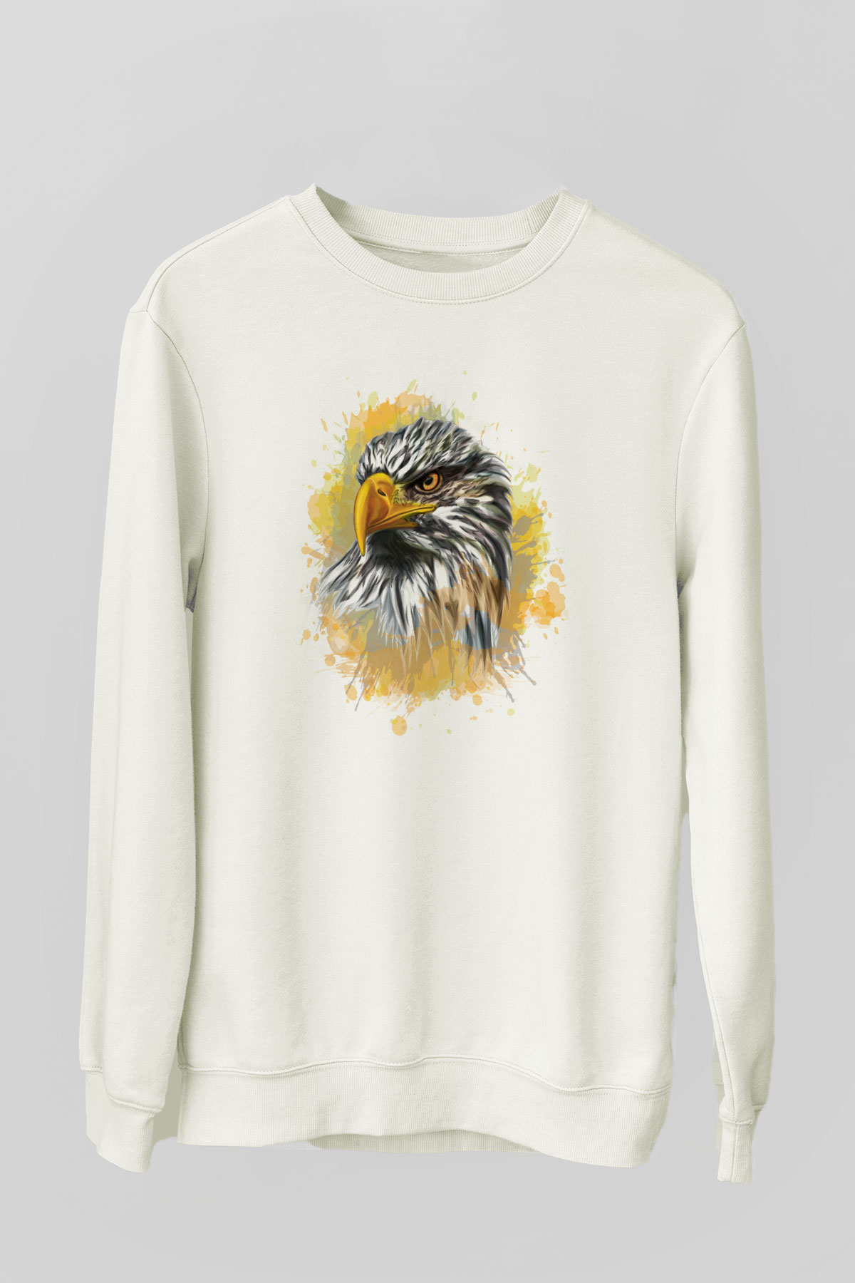 Kartal Beyaz Unisex Sweatshirt
