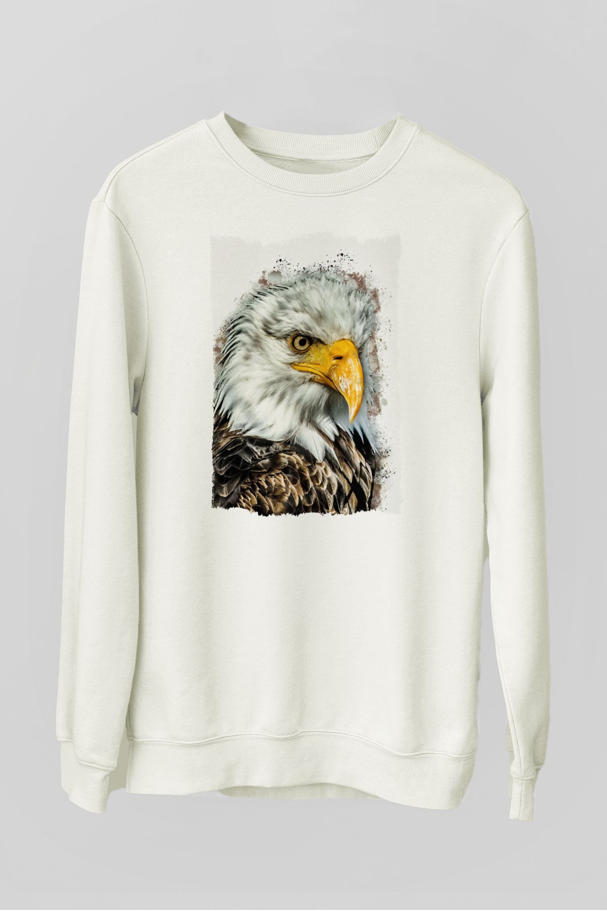 Kartal Beyaz Unisex Sweatshirt