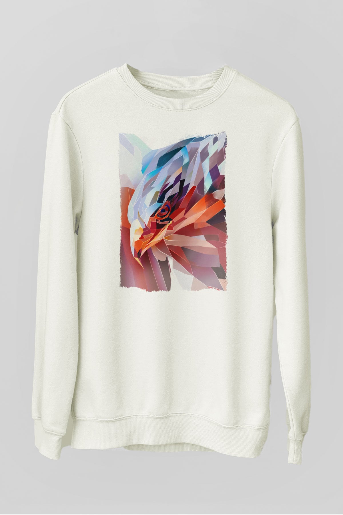 Kartal Beyaz Unisex Sweatshirt