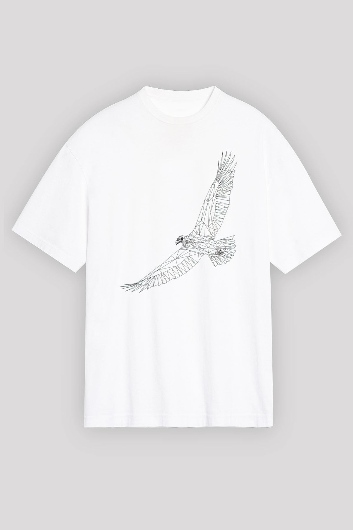 Kartal Beyaz Unisex Tişört T-Shirt - TişörtFabrikası