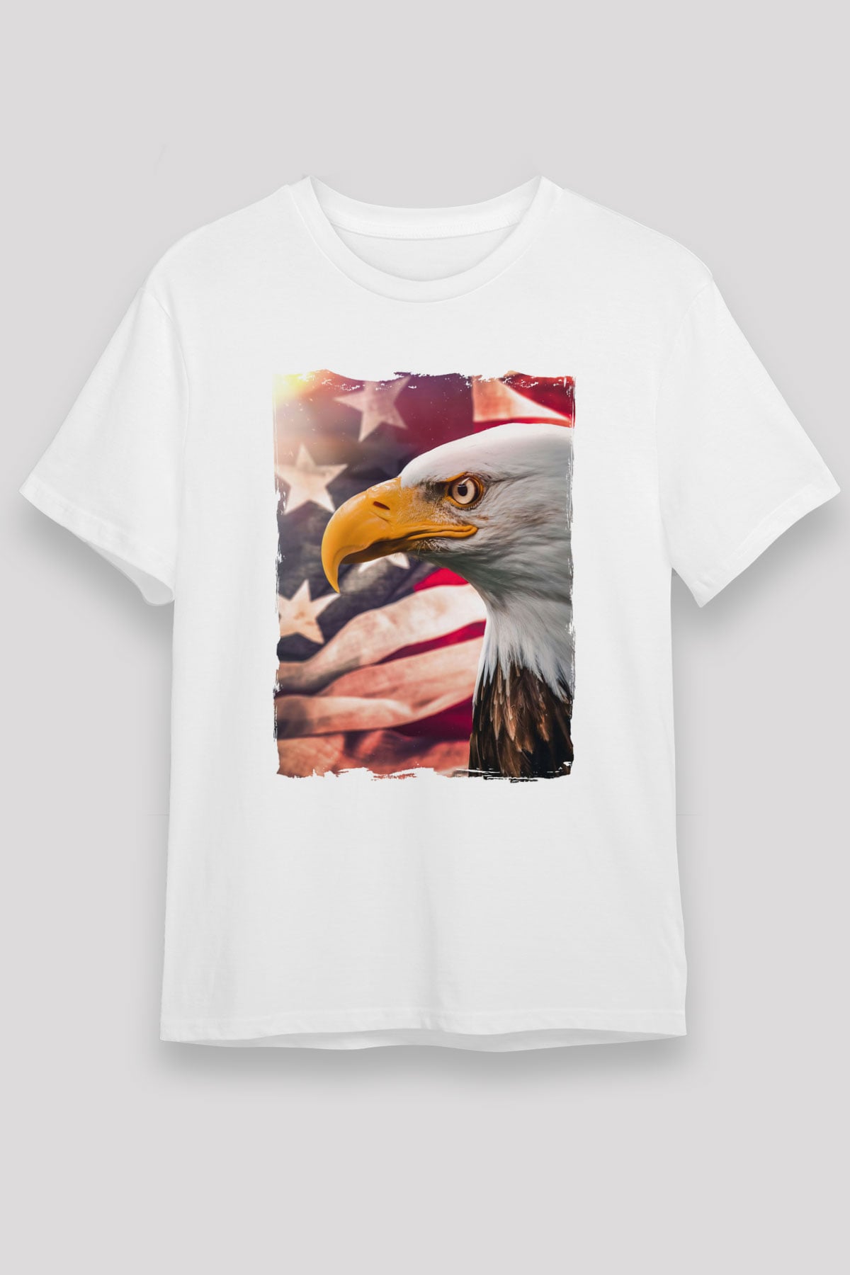 Kartal Beyaz Unisex Tişört T-Shirt - TişörtFabrikası