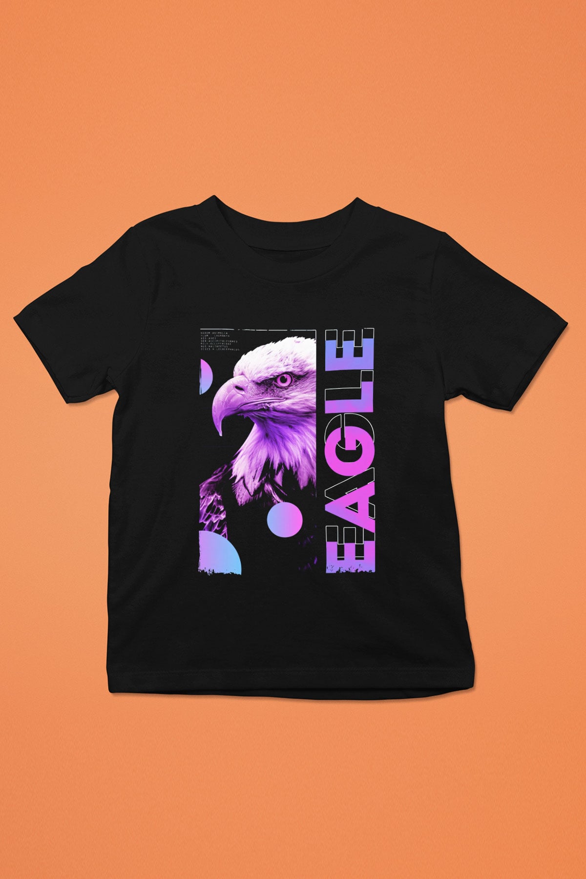 Kartal Siyah Unisex Çocuk Tişört
