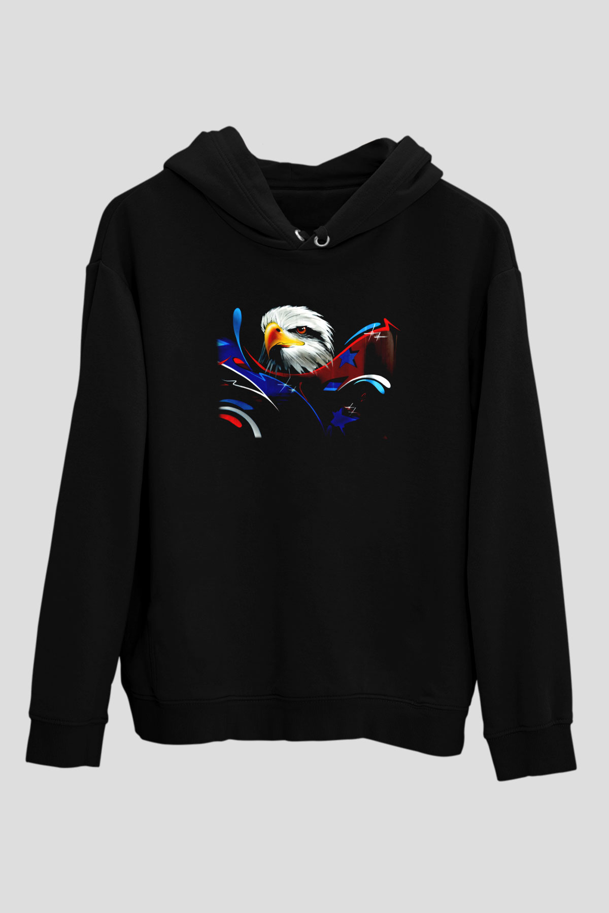 Kartal Siyah Unisex Hoodie