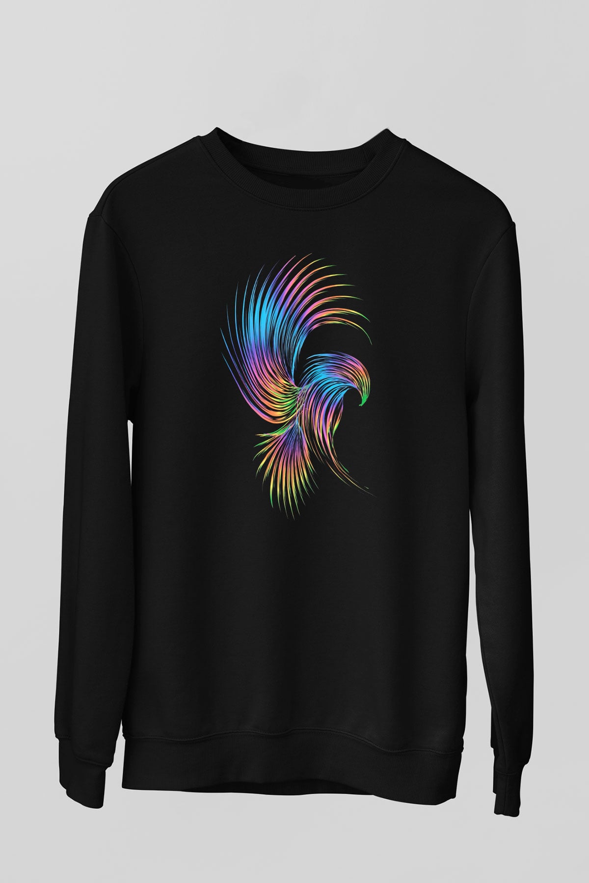 Kartal Siyah Unisex Sweatshirt