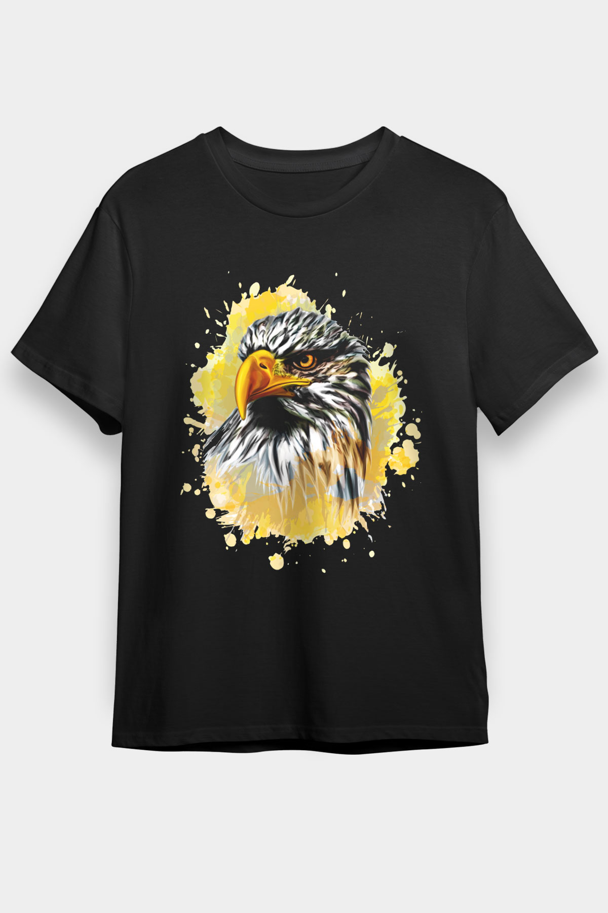 Kartal Siyah Unisex Tişört T-Shirt - TişörtFabrikası
