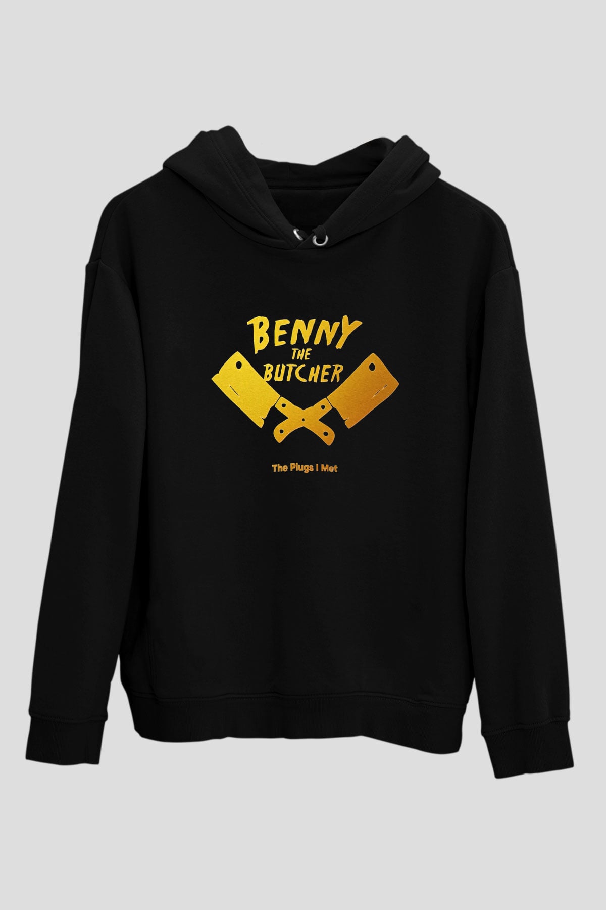 Kasap Siyah Unisex Kapüşonlu Sweatshirt