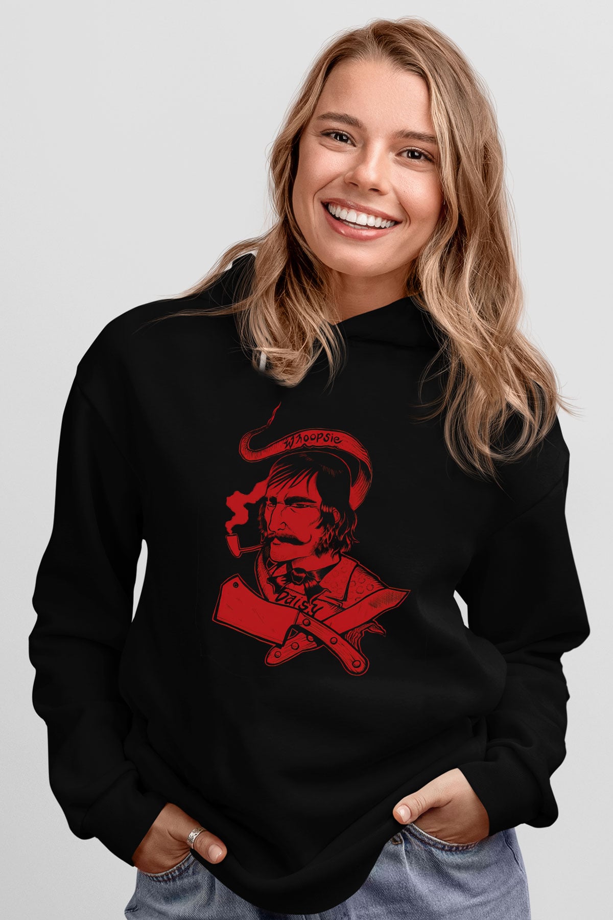 Kasap Siyah Unisex Kapüşonlu Sweatshirt