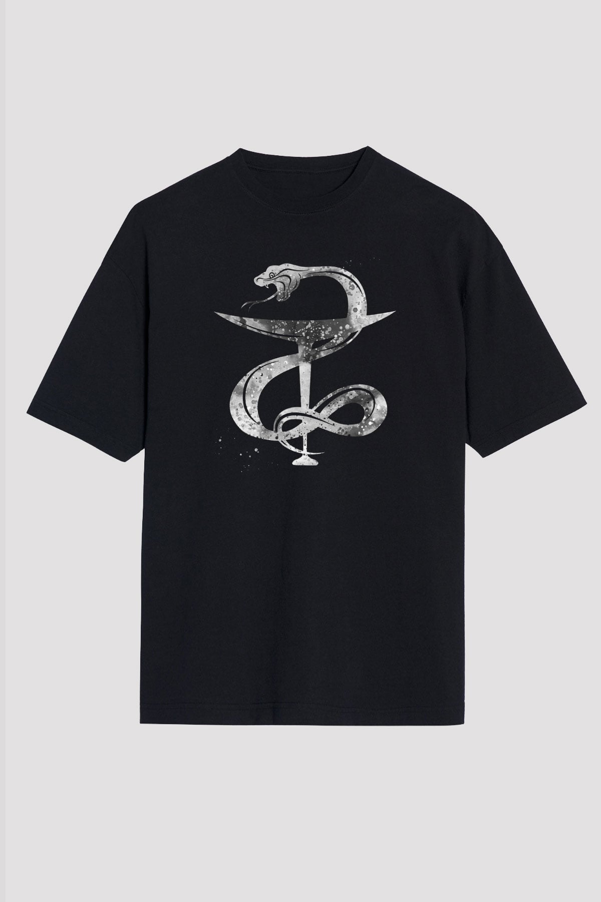 Kasede Hygieia Baskılı Unisex Oversize Tişört - Tshirt