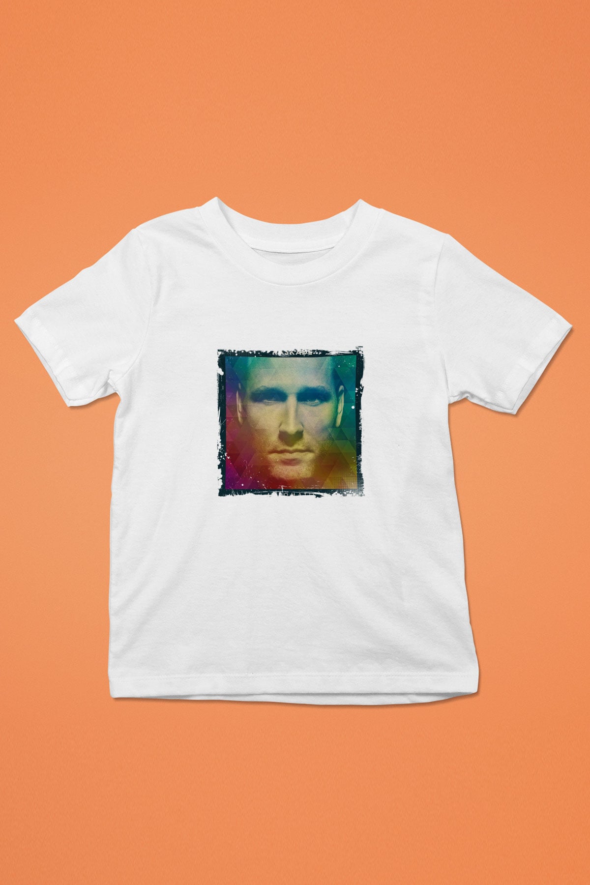 Kaskade Baskılı Beyaz Çocuk Tişört