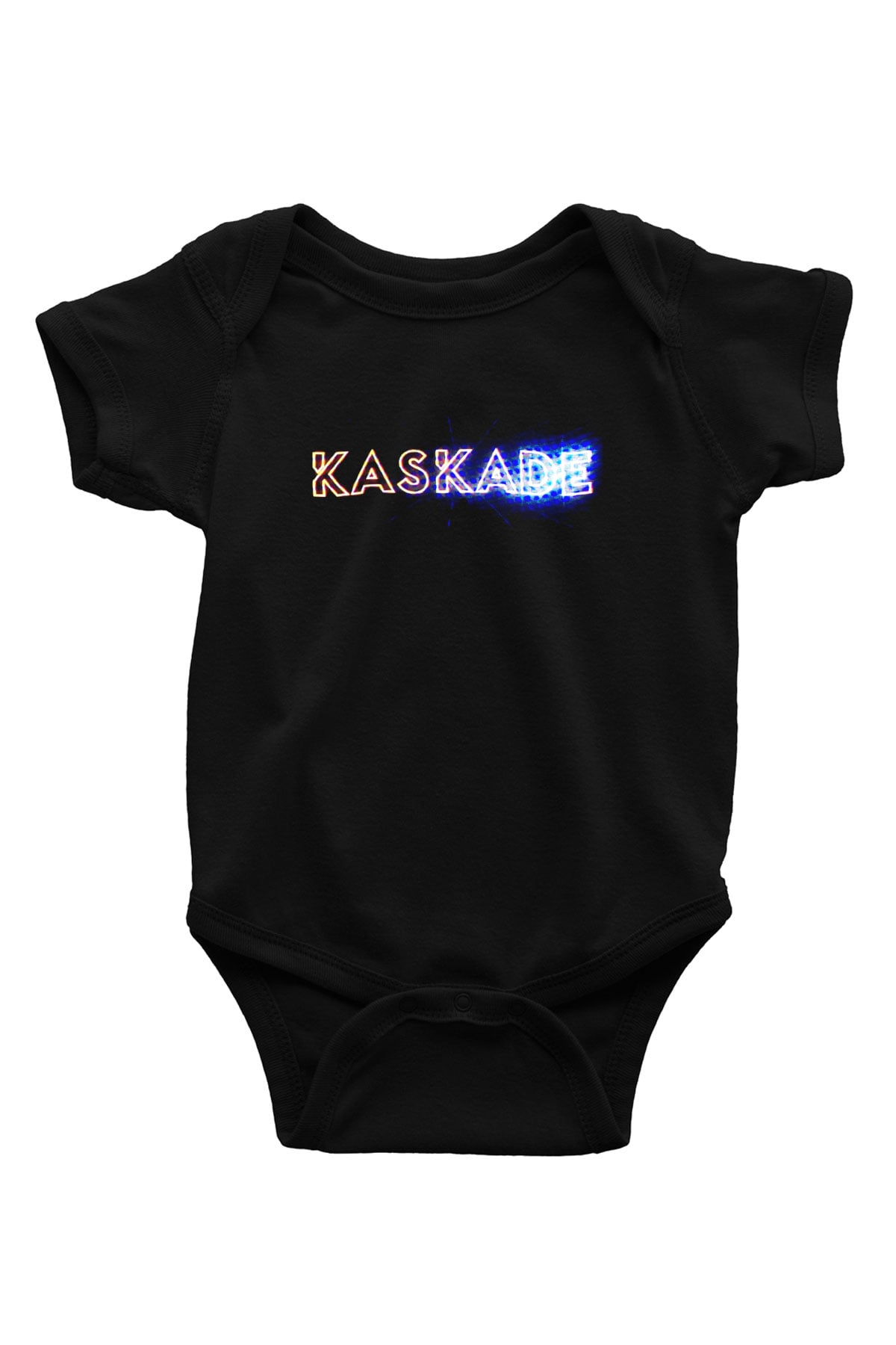 Kaskade Baskılı Siyah Bebek Body - Zıbın